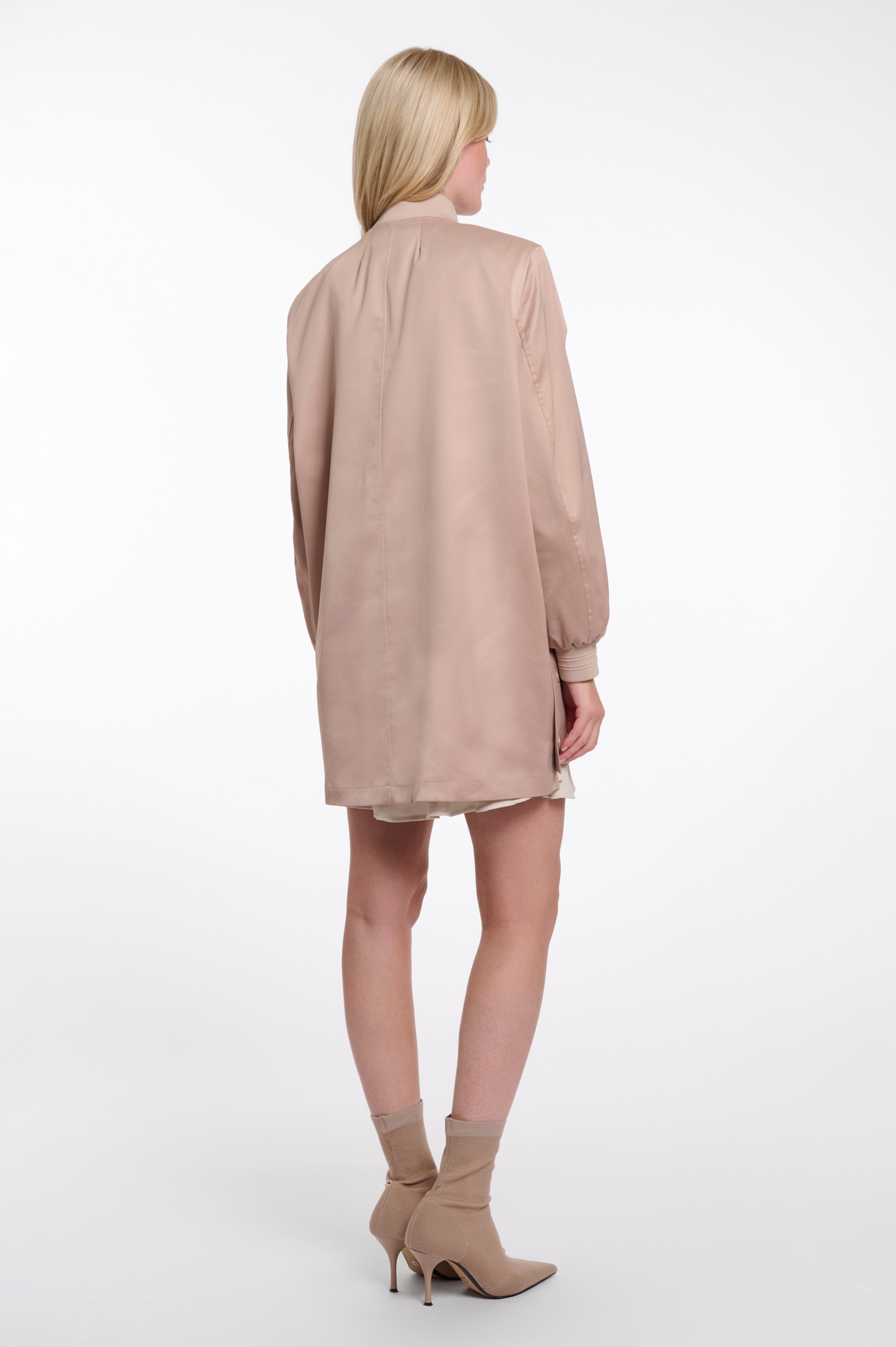 Rino & Pelle Langjacke »PINA« ohne Kapuze lang, mit seidigem Glanz und Knopfleiste