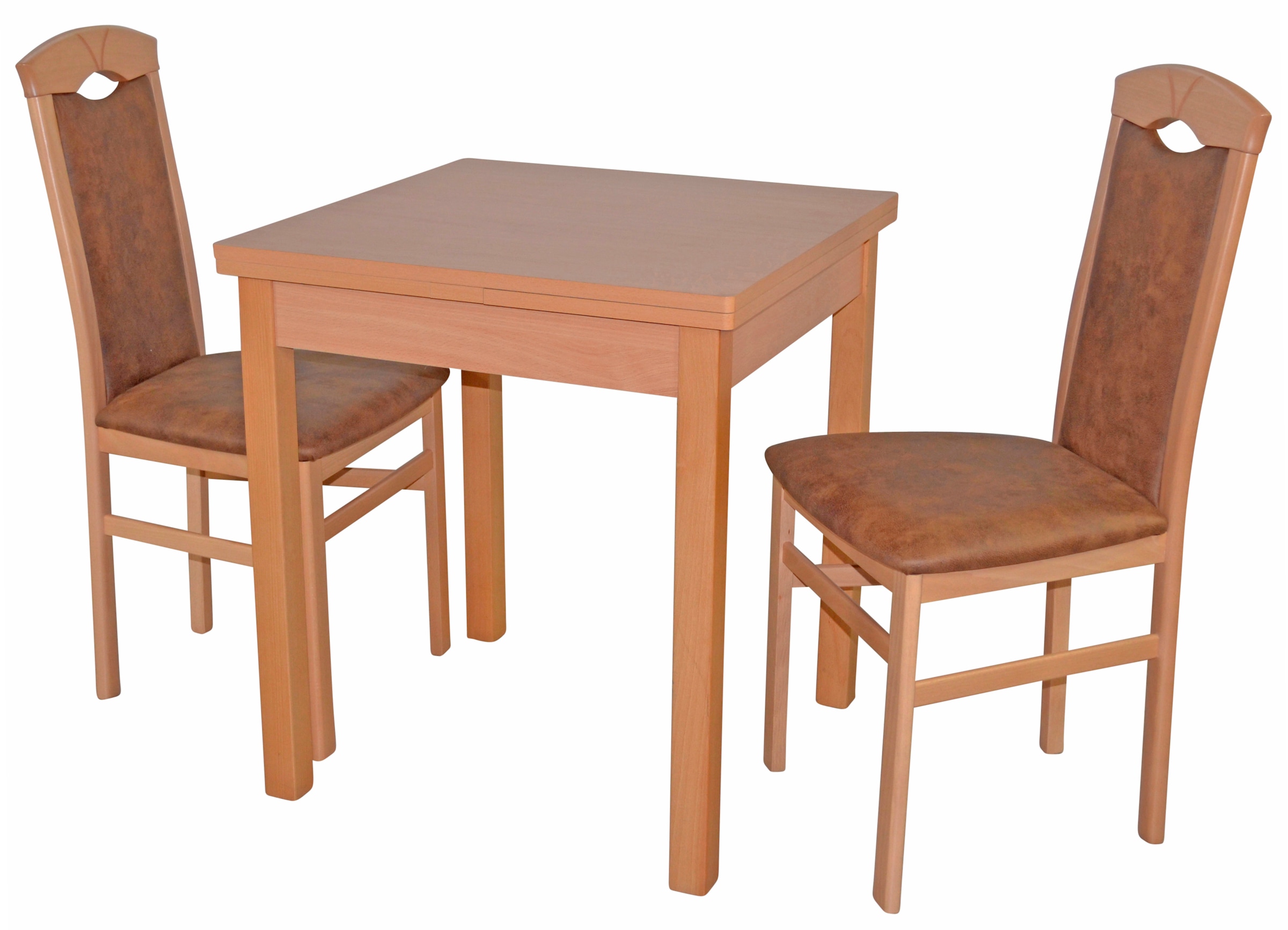 HOFMANN LIVING AND MORE Essgruppe »3tlg. Tischgruppe«, (Spar-Set, 3 tlg., 3tlg. Tischgruppe), Stühle montiert