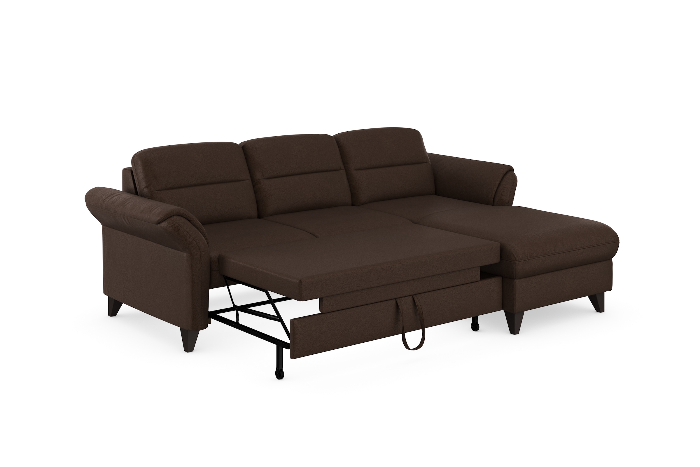 sit&more Ecksofa »Mellum L-Form«, Federkern, wahlweise mit Bettfunktion, Bettkasten und Armteilfunktion
