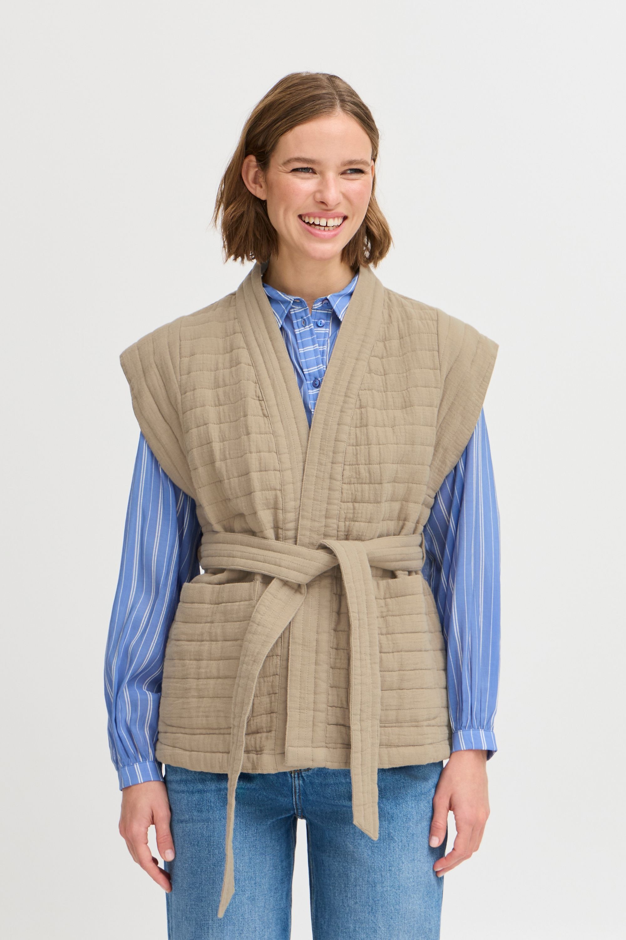 b.young Strickjacke »Strickjacke BYESTINO WAISTCOAT -«