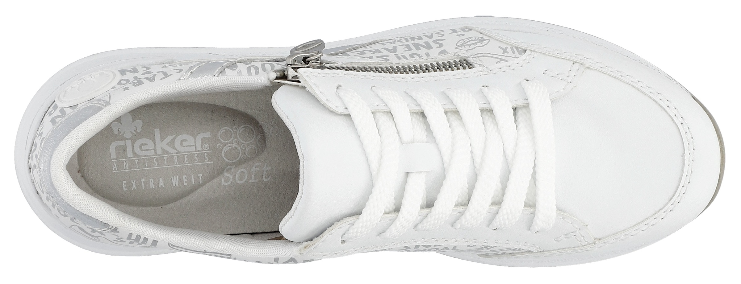 Rieker Sneaker, herausnehmbarer Soft-Einlage, Freizeitschuh, Halbschuh, Schnürschuh