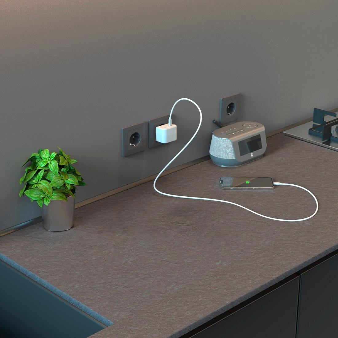 Hama Steckdosenleiste »Steckdosenleiste 5 fach mit Schalter und USB-C-Adapter 2 fach, Weiß«, 7-fach, (USB-Anschlüsse-Ein- / Ausschalter Schutzkontaktstecker-Überspannungsschutz Kabellänge 1,4 m), Mehrfachsteckdose, 1,4 m, Kunststoff, Tischsteckdose