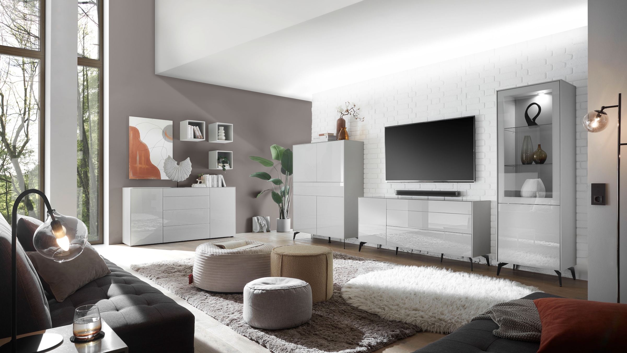 Mäusbacher Kommode »Imola TOPSELLER!«, (OTTOs Choice), Mäusbacher Kommode mit Glasfront und Glasoberplatte