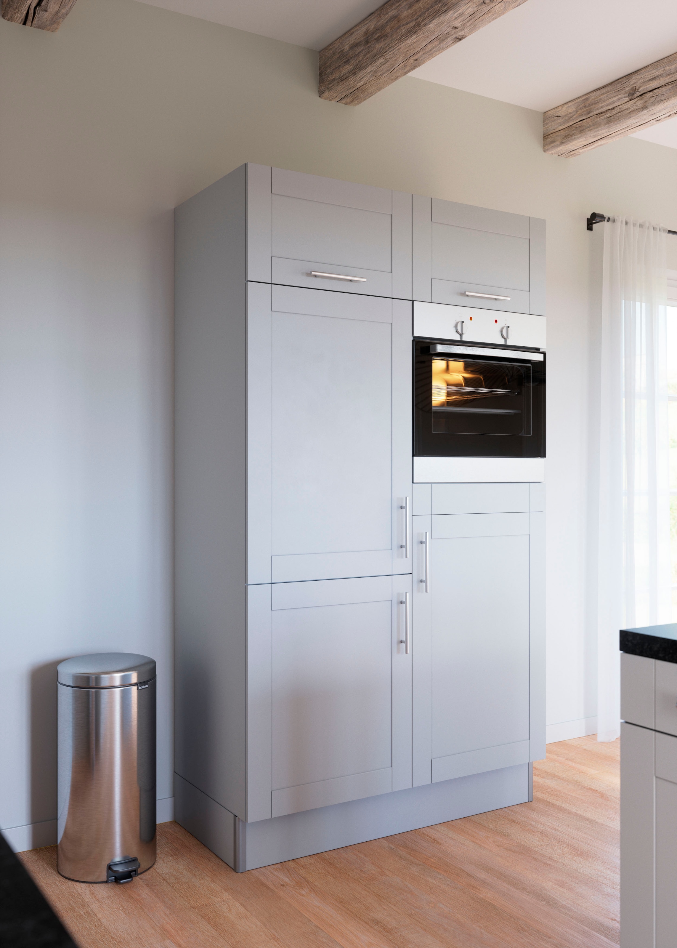 OPTIFIT Küche »Ahus, Back-/Kühlmodul«, Breite 120 cm, wahlw. mit E-Geräten, Soft Close Funktion, MDF Fronten