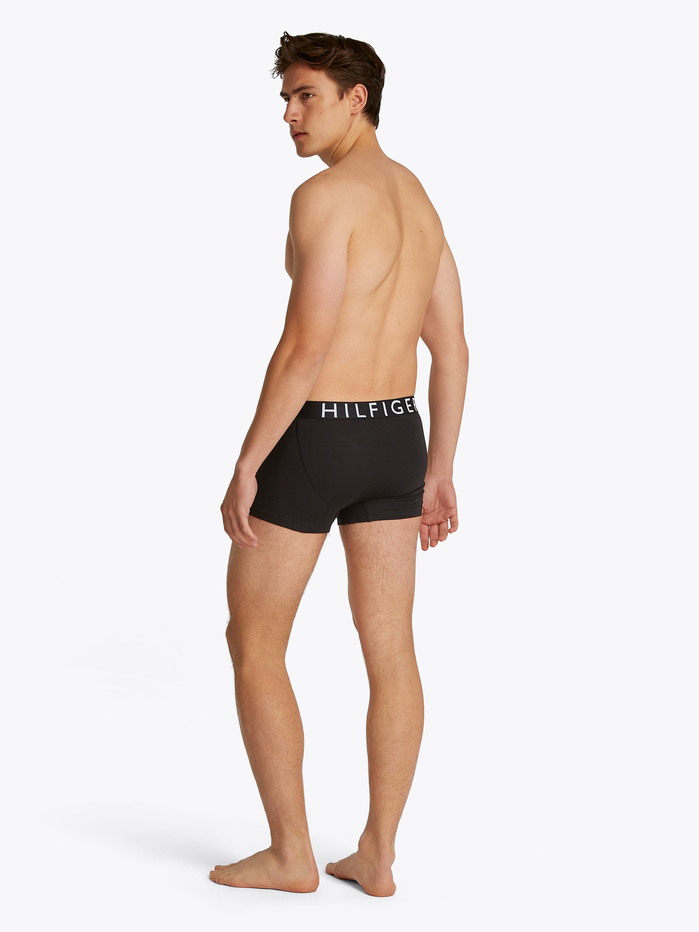 Tommy Hilfiger Underwear Trunk »mit Kontrast-Logo-Taillenbund«, (3 St.), aus Stretch-Baumwolle, normale Leibhöhe