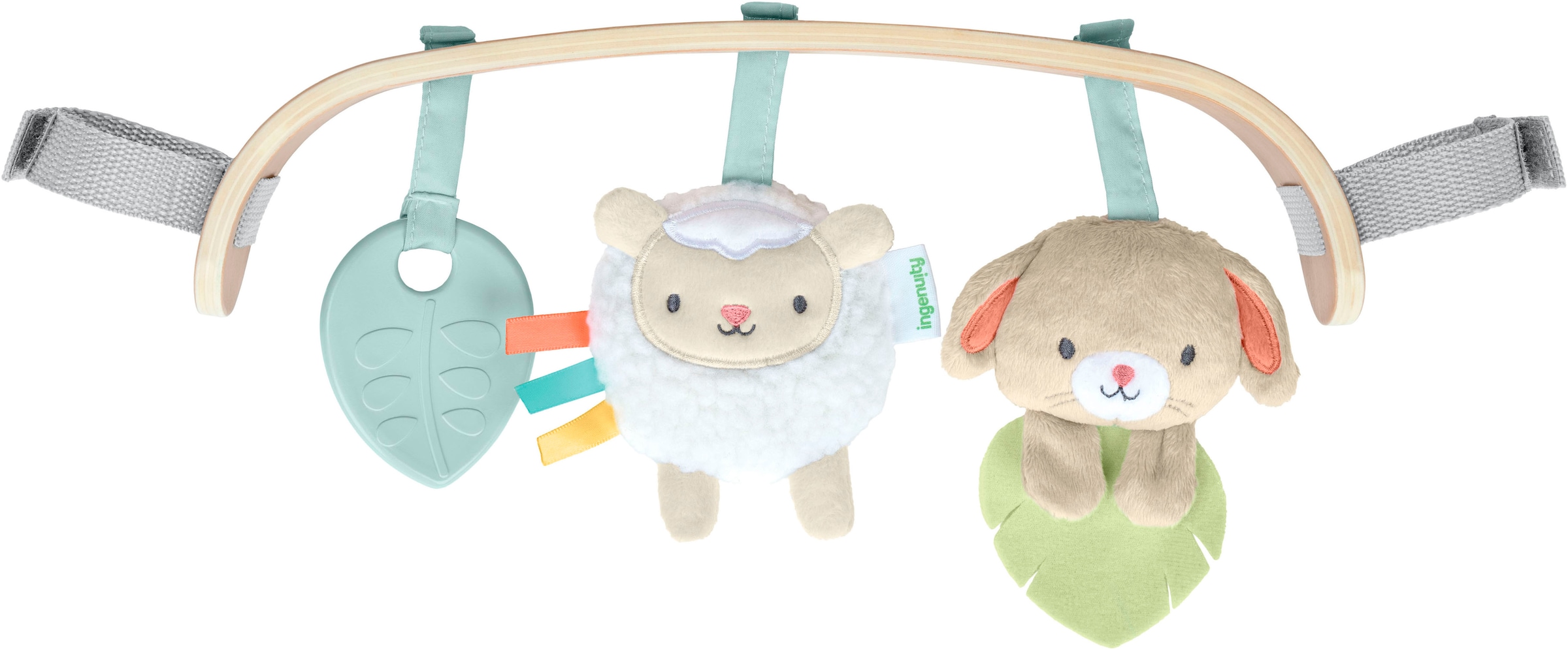 ingenuity Kinderwagenkette "Wonder & Wood Carrier Toybar" auch für die Babyschale geeignet