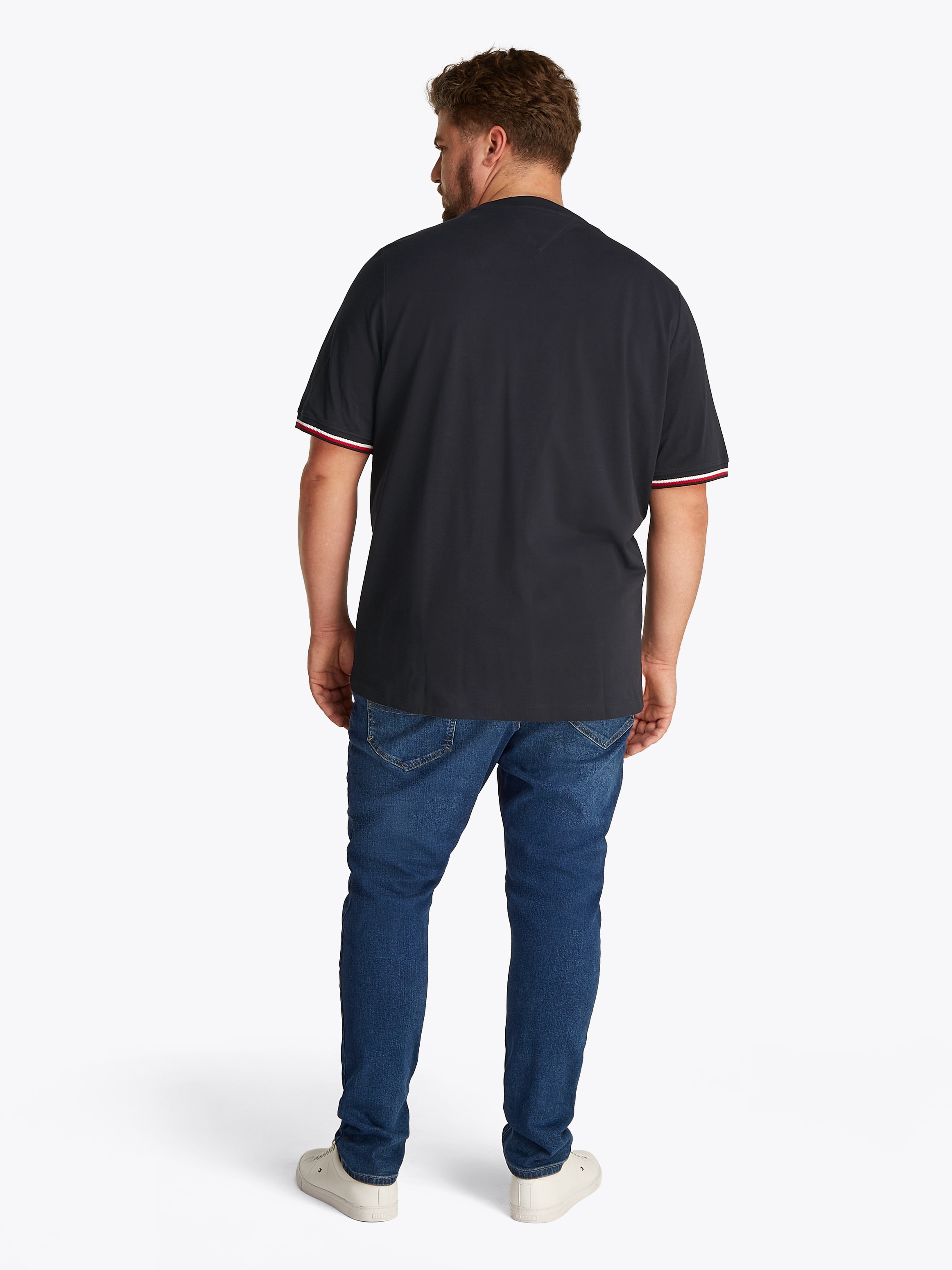 Tommy Hilfiger Big & Tall T-Shirt »BT-GLOBAL STRIPE CUFF TEE-B«, Große Größen