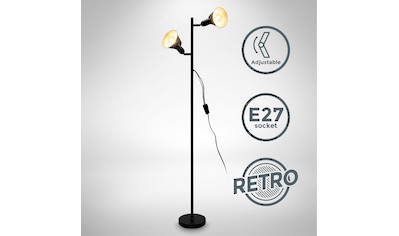 Stehlampe »Design-Stehlampe, inkl. Doppel-Kippschalter«, 2 flammig-flammig