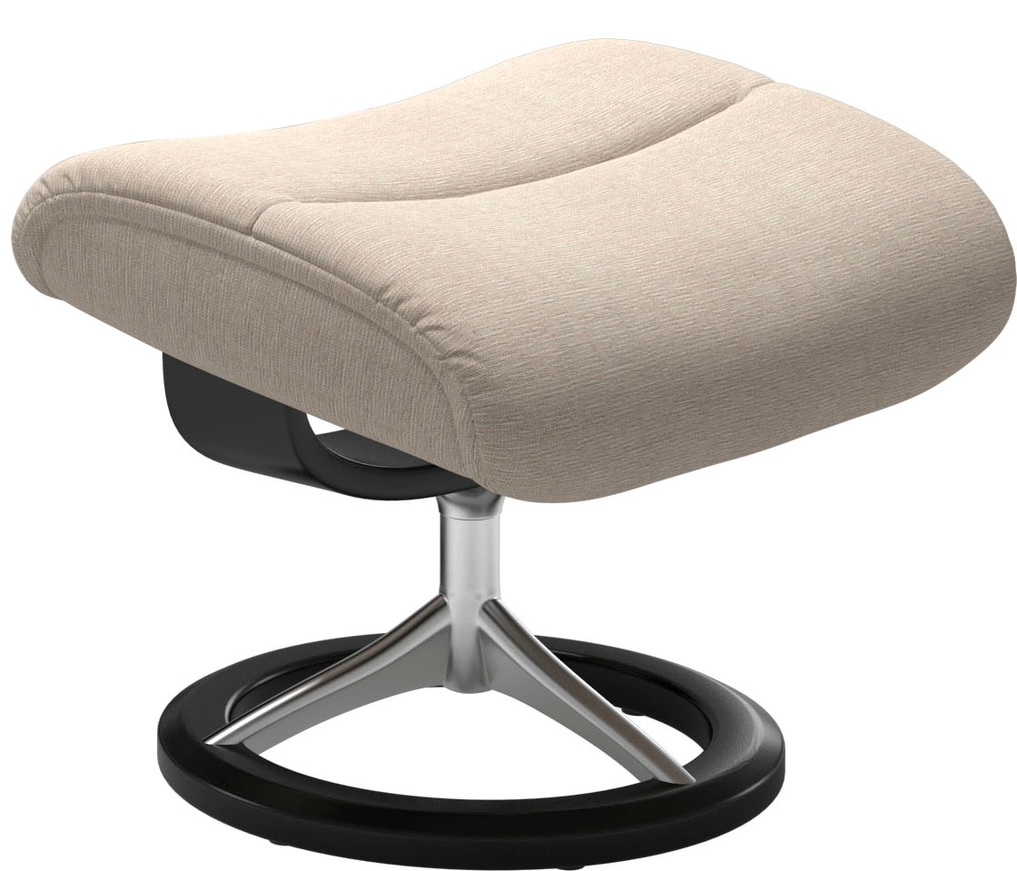 Stressless® Relaxsessel »View«, (Set, Relaxsessel mit Hocker), mit Signature Base, Größe M,Gestell Schwarz