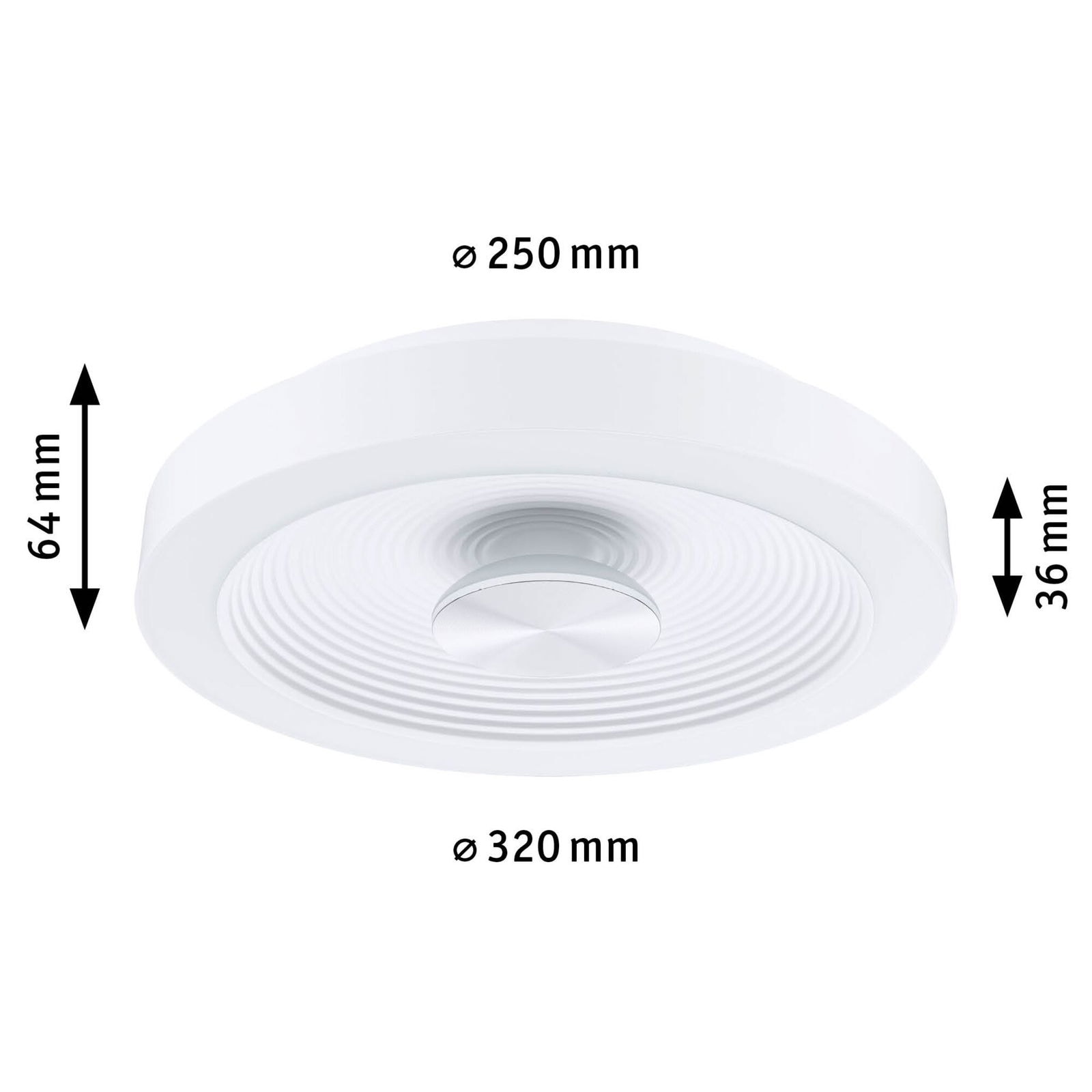 Paulmann LED Deckenleuchte »LED Deckenleuchte Volea IP44  3000K 470lm / 1650lm 230V 3,5 / 1x13W« 1 Stk. Warmweiß Dimmer