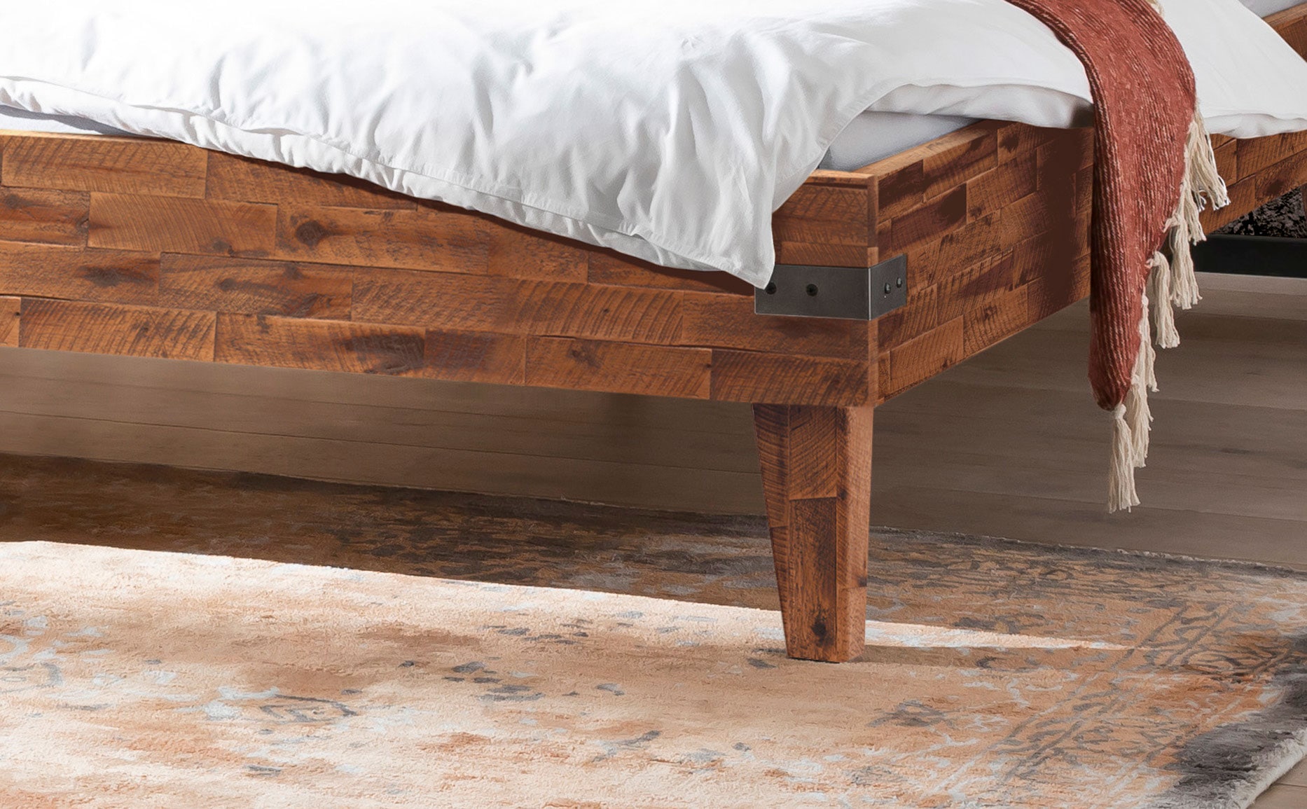 HASENA Bettgestell »Aloa« Akazie massiv, mit Massivholzkopfteil, zwei verschiedene Liegehöhen