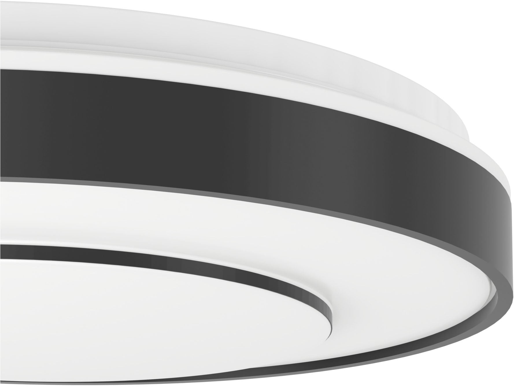 EGLO LED Deckenleuchte »MONTERIGGIONI-Z Deckenlampe, Disco-Modus, ZigBee 3.0, Wohnzimmerlampe« LED-Modul 1 Stk. RGB | warmweiß - kaltweiß Fernbedienung inkl., App / Sprachsteuerung Alexa, H:8,5cm x D:38,4 cm