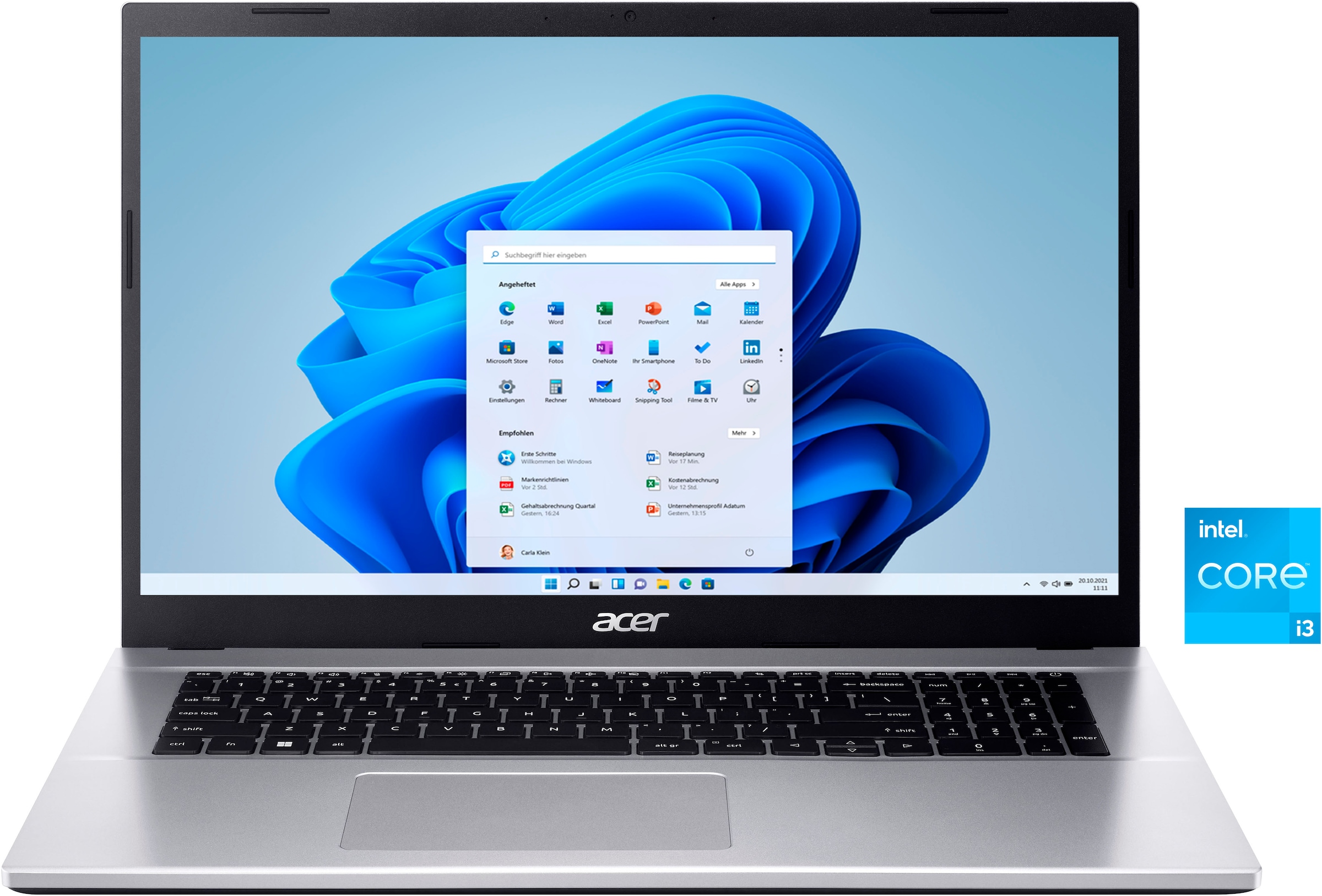 Acer Notebook »A317-54-32FB«, 43,94 cm, / 17,3 Zoll, Intel, Core i3, UHD Graphics, 512 GB SSD