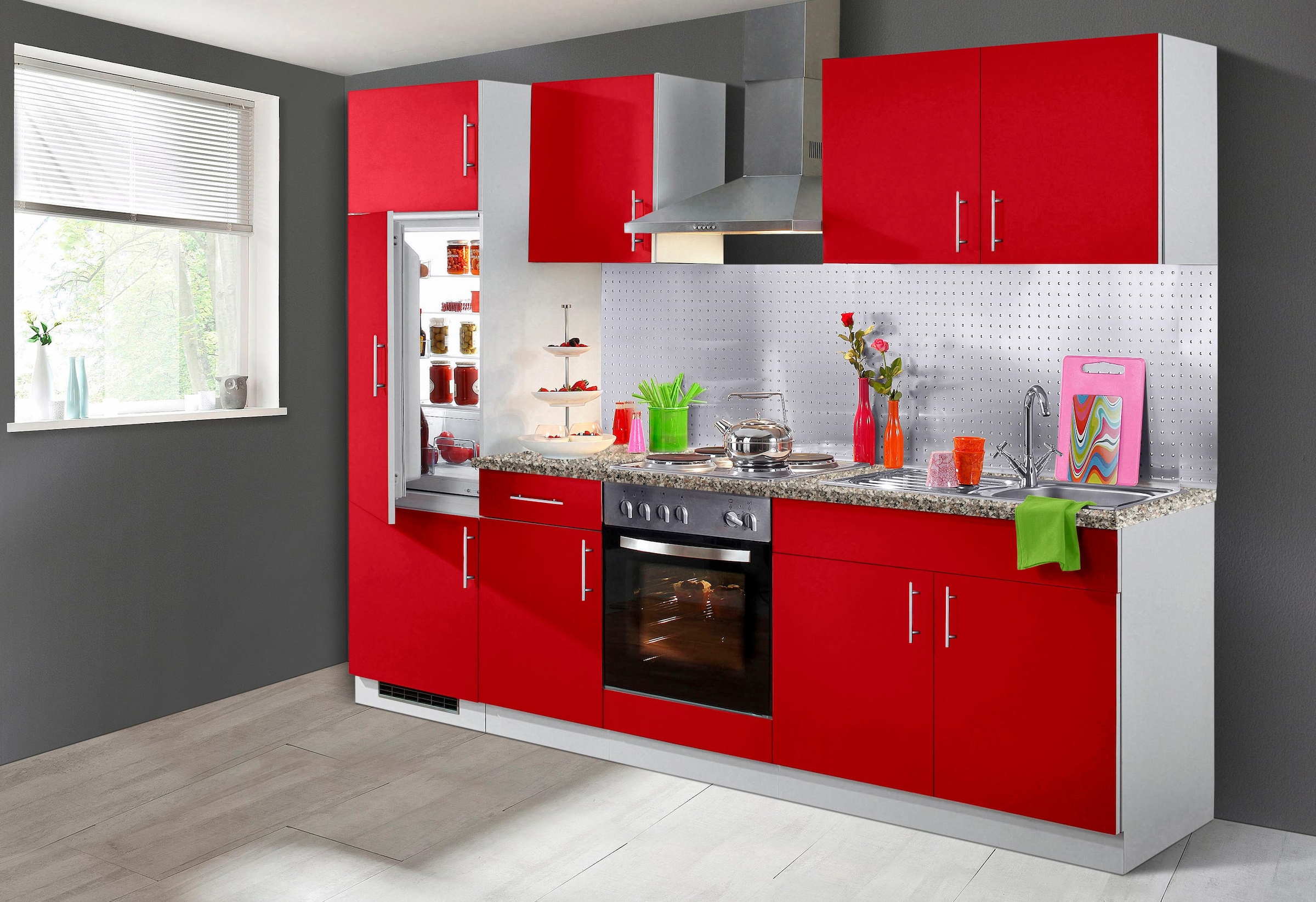 wiho Küchen Küchenzeile »Kiel«, mit E-Geräten, Breite 270 cm auf Rechnung  bestellen