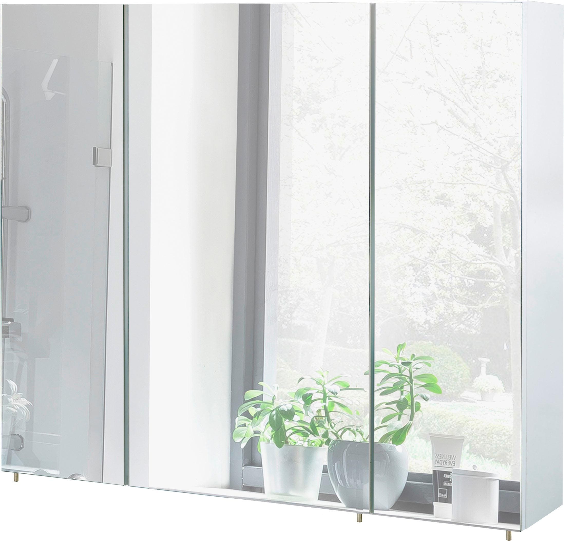 Schildmeyer Spiegelschrank »Basic«, Breite 80 cm, 3-türig,  Glaseinlegeböden, Made in Germany online kaufen | mit 3 Jahren XXL Garantie
