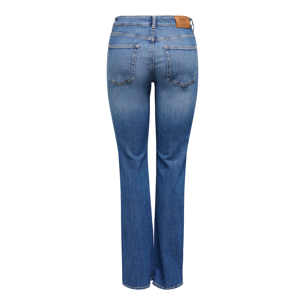 ONLY Bootcut-Jeans »ONLEVERLY MW SWEET FLARED DNM CRO187«, (Flared Jeans, Schlagjeans, ausgestellte Beinform, normale Leibhöhe)