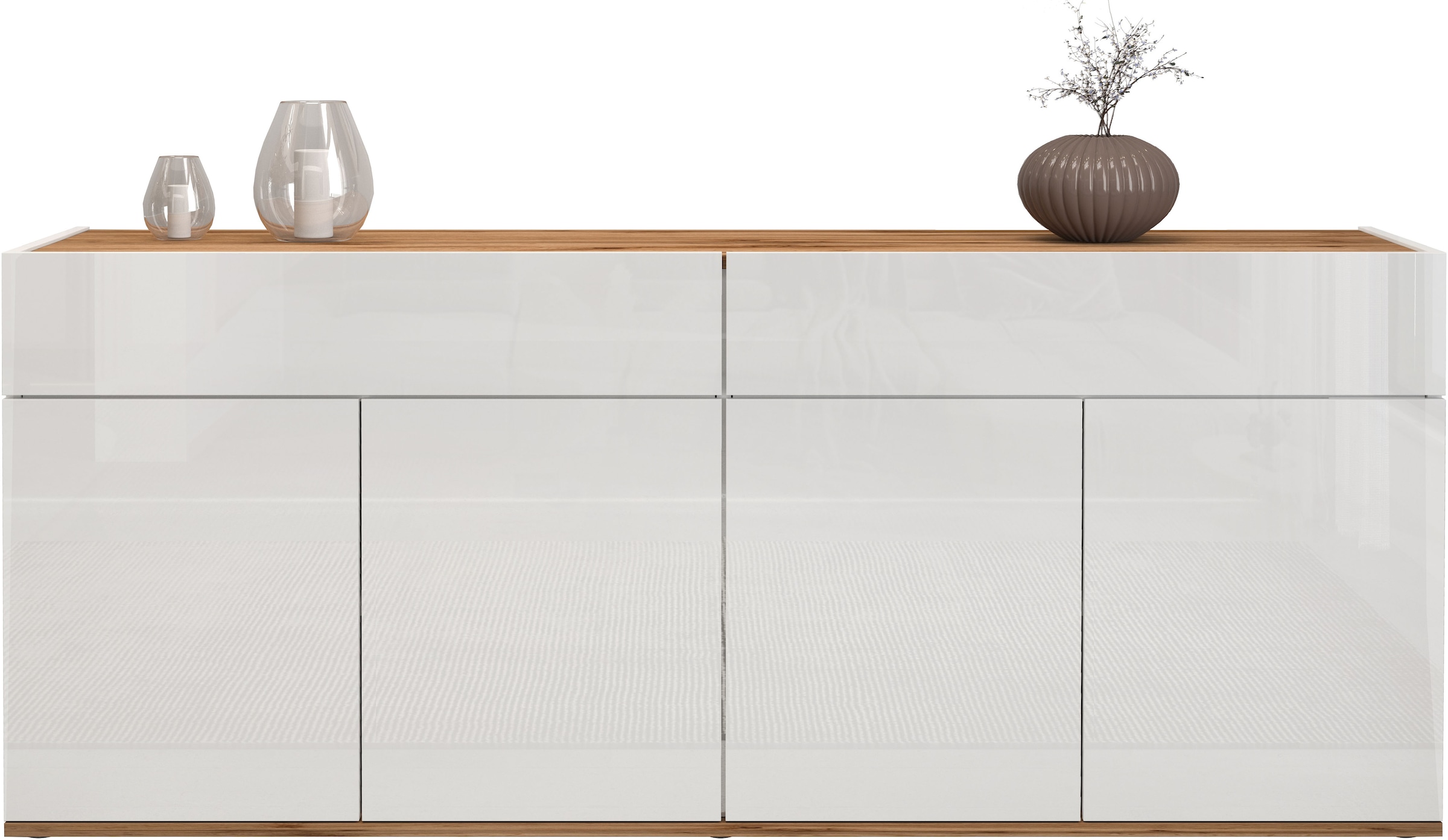 INOSIGN Sideboard »Garda, Kommode, Schrank, Kredenz«, 4 Türen, 2 Schubladen, grifflos Breite 160,1 cm