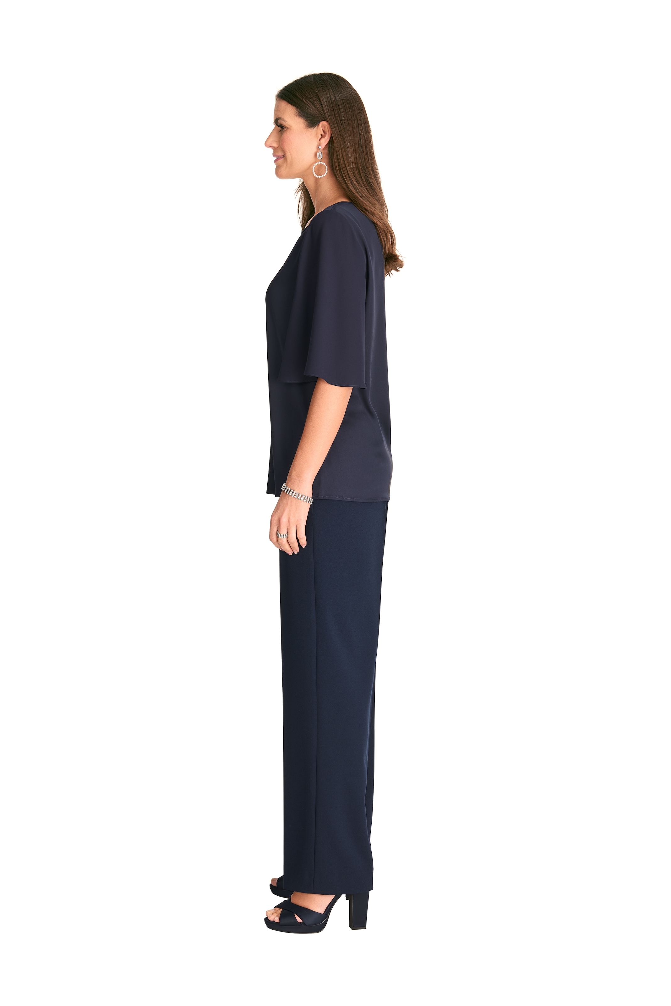 HERMANN LANGE Collection Blusenshirt, mit Glitzerdetail und Cut-Out am Ausschnitt