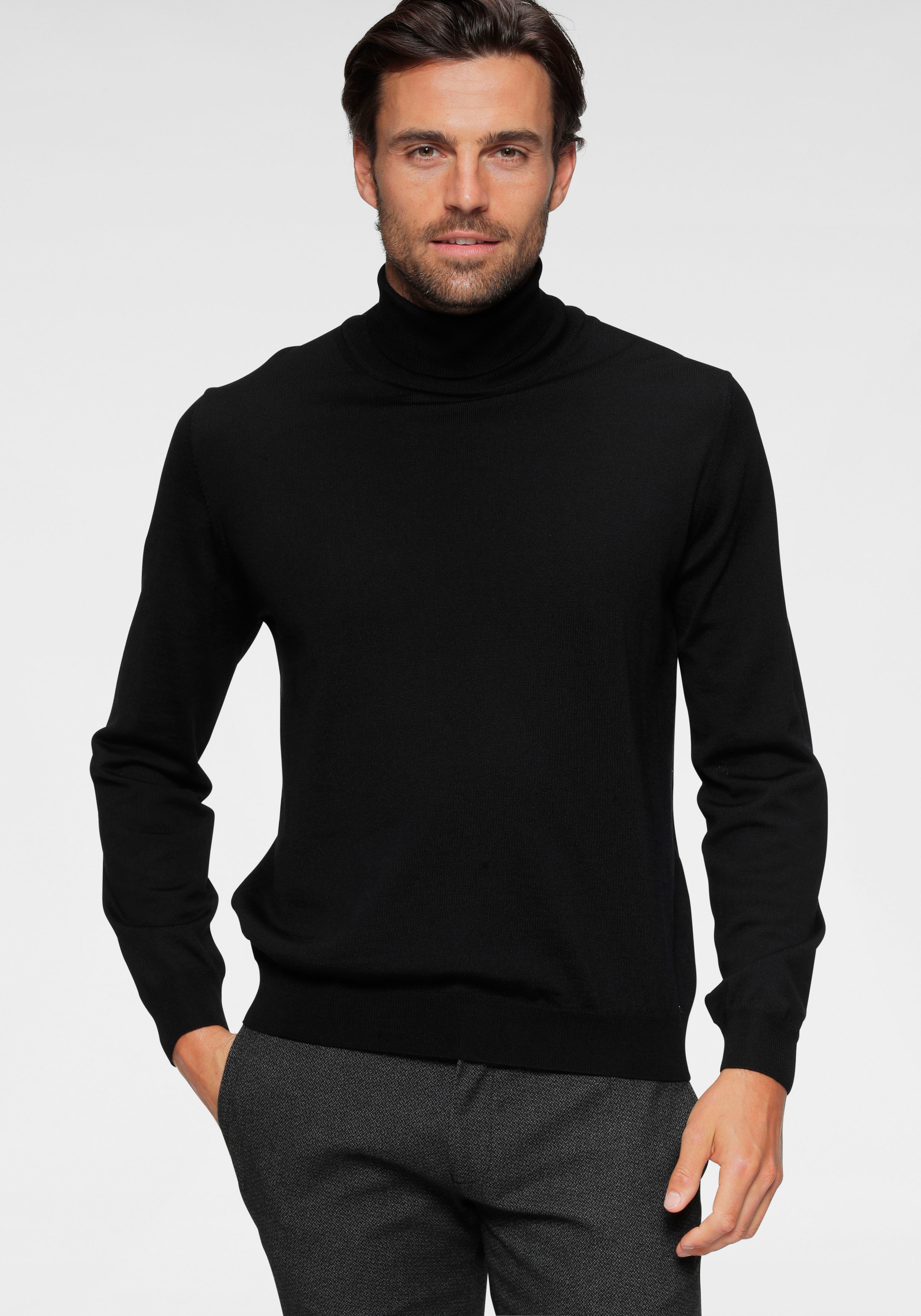 Rollkragenpullover »OLYMP Strick Casual«, Strick Business