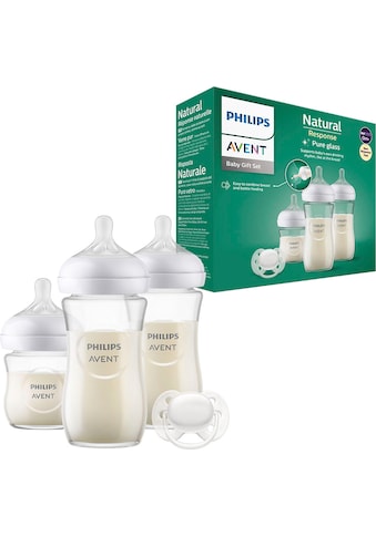 Babyflasche »Natural Response Starter-Set Glas für Neugeborene SCD878/11«, 3 Flaschen...