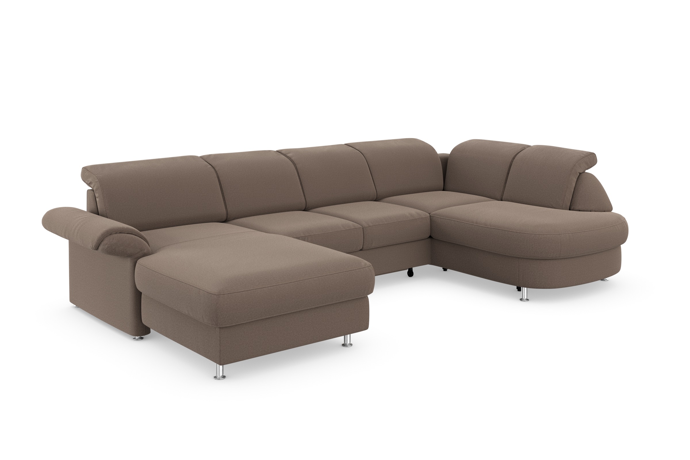 sit&more Wohnlandschaft »Apulia U-Form«, wahlweise Bettfunktion, Bettkasten und Kopf- und Armteilverstellung