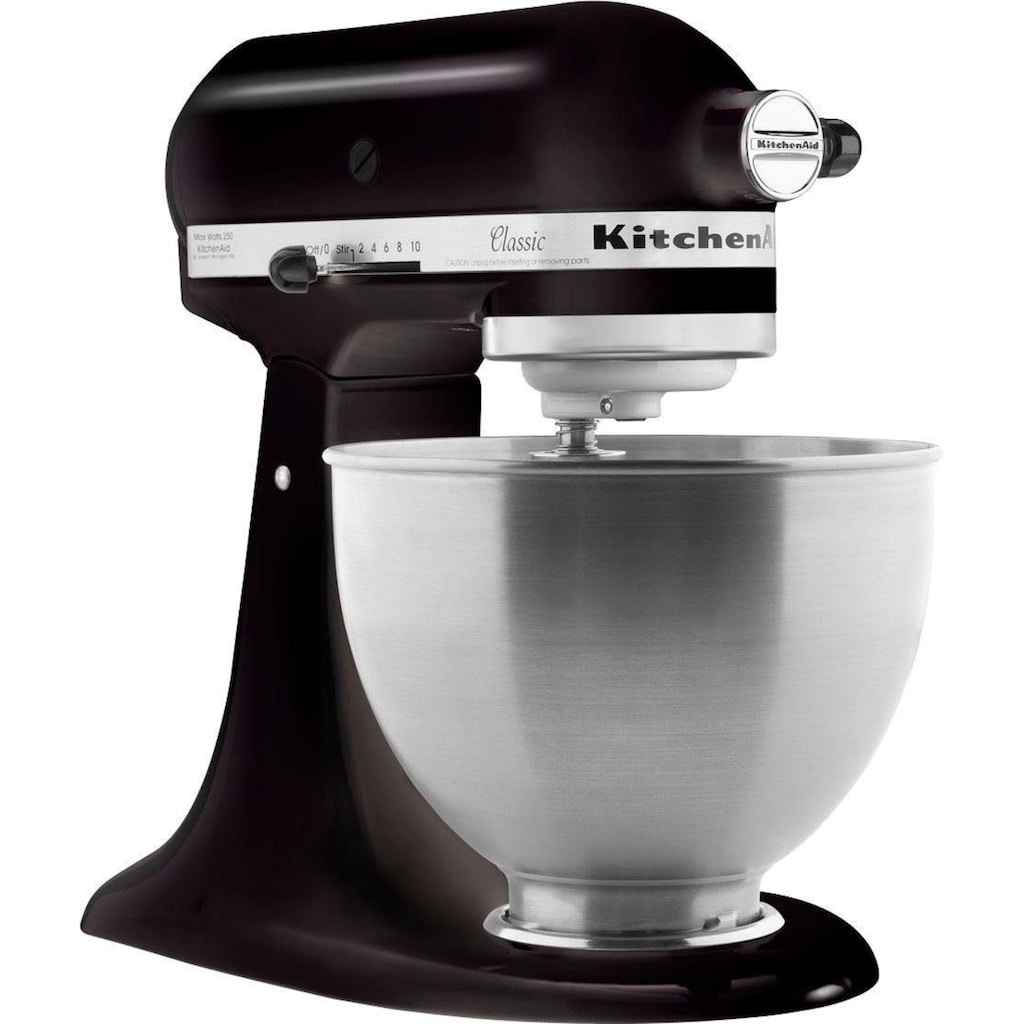 KitchenAid Küchenmaschine »5K45SSEOB ONYX BLACK«, Gratis Fleischwolf/Spritzgebäckvorsatz (Wert ca. 129,-UVP)