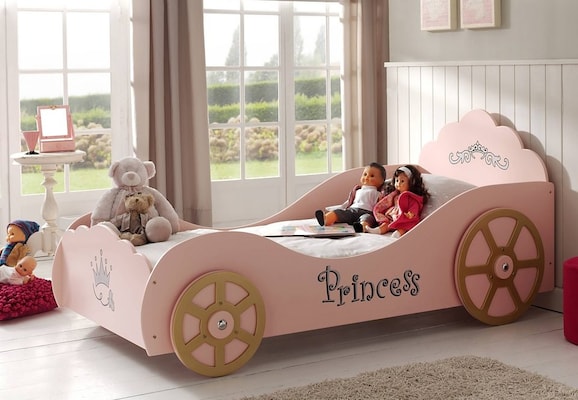 rosa Prinzessinnen-Autobett