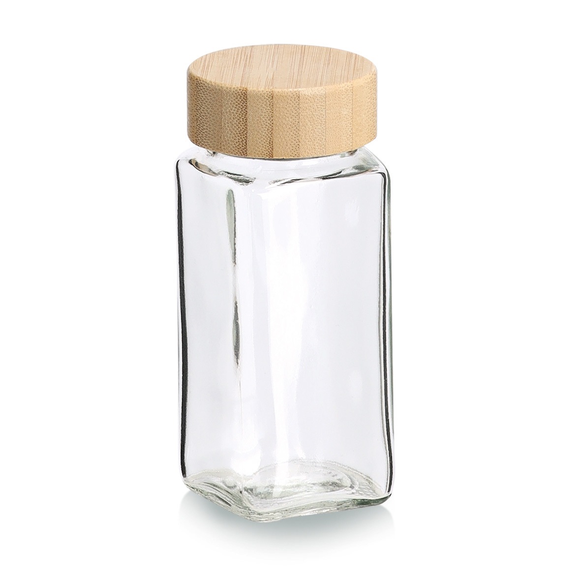 Zeller Present Gewürzstreuer »Gewürzglas mit Bambusdeckel, 12er Set« 120 ml, ca. 4,5x4,5x11 cm