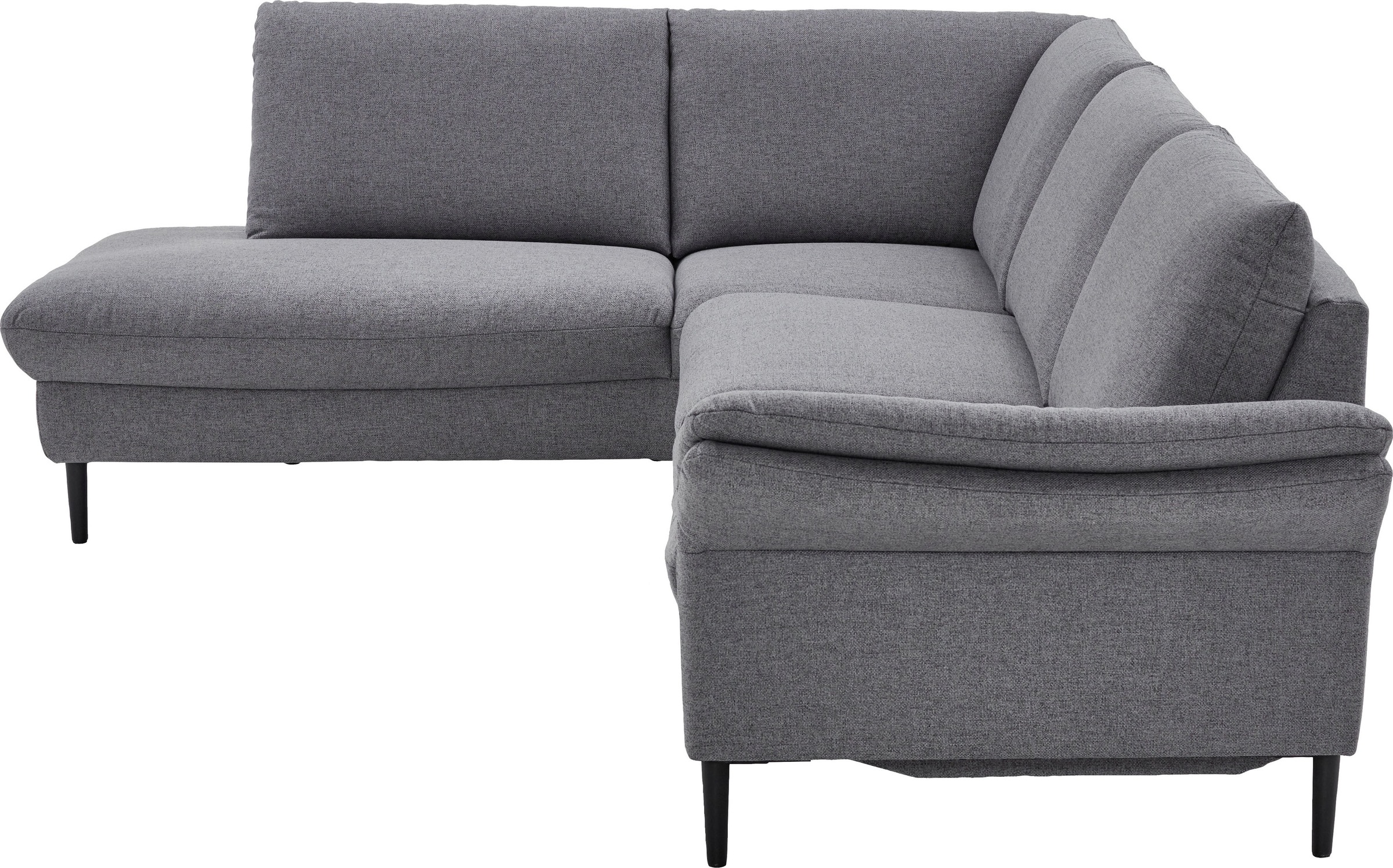 Places of Style Ecksofa »Sarsina: mit Tonnentaschen-Federkern, perfekt zum Entspannen L-Form«, inklusive 2 motorischen Relaxfunktionen mit Herz-Waage-Beschlag