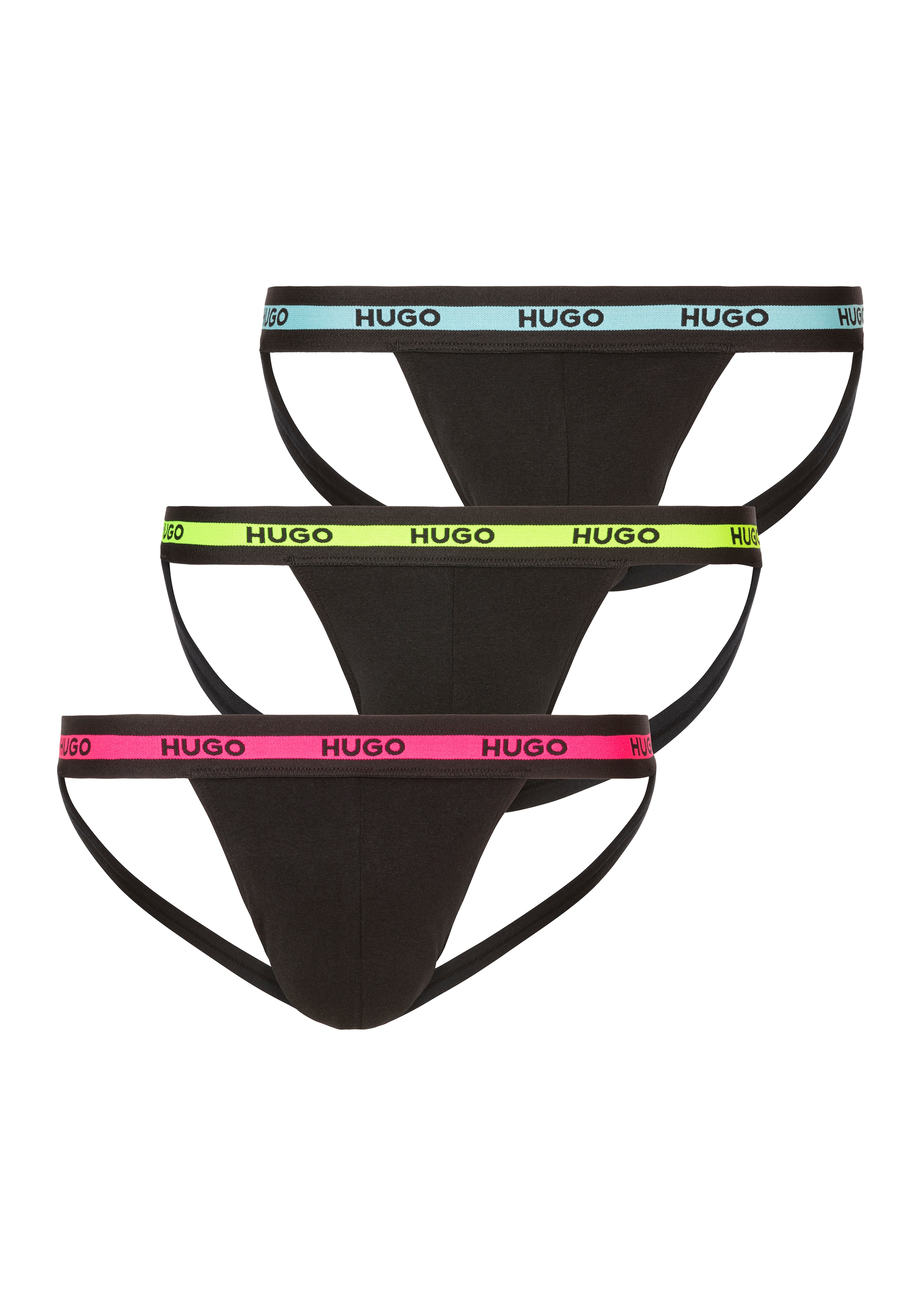 HUGO Underwear String »JOCKSTR TRIPL PLANET«, (3 St.), mit Cut-Outs