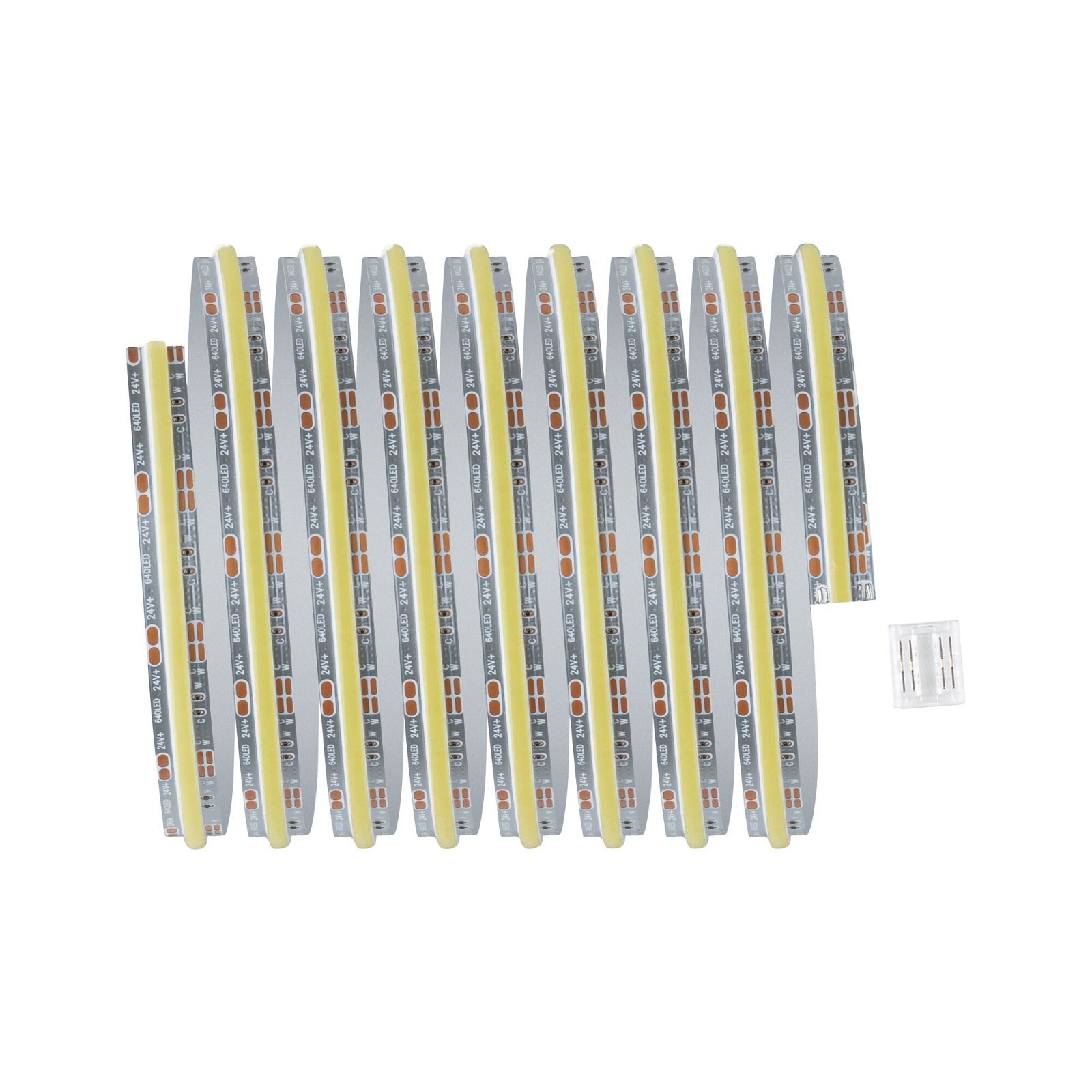 Paulmann LED-Streifen »MaxLED 500 Stripe 2,5m 13W 24V silber Kunststoff«, 1 St.-flammig, Full-Line COB 2700-6500K TunableWhite