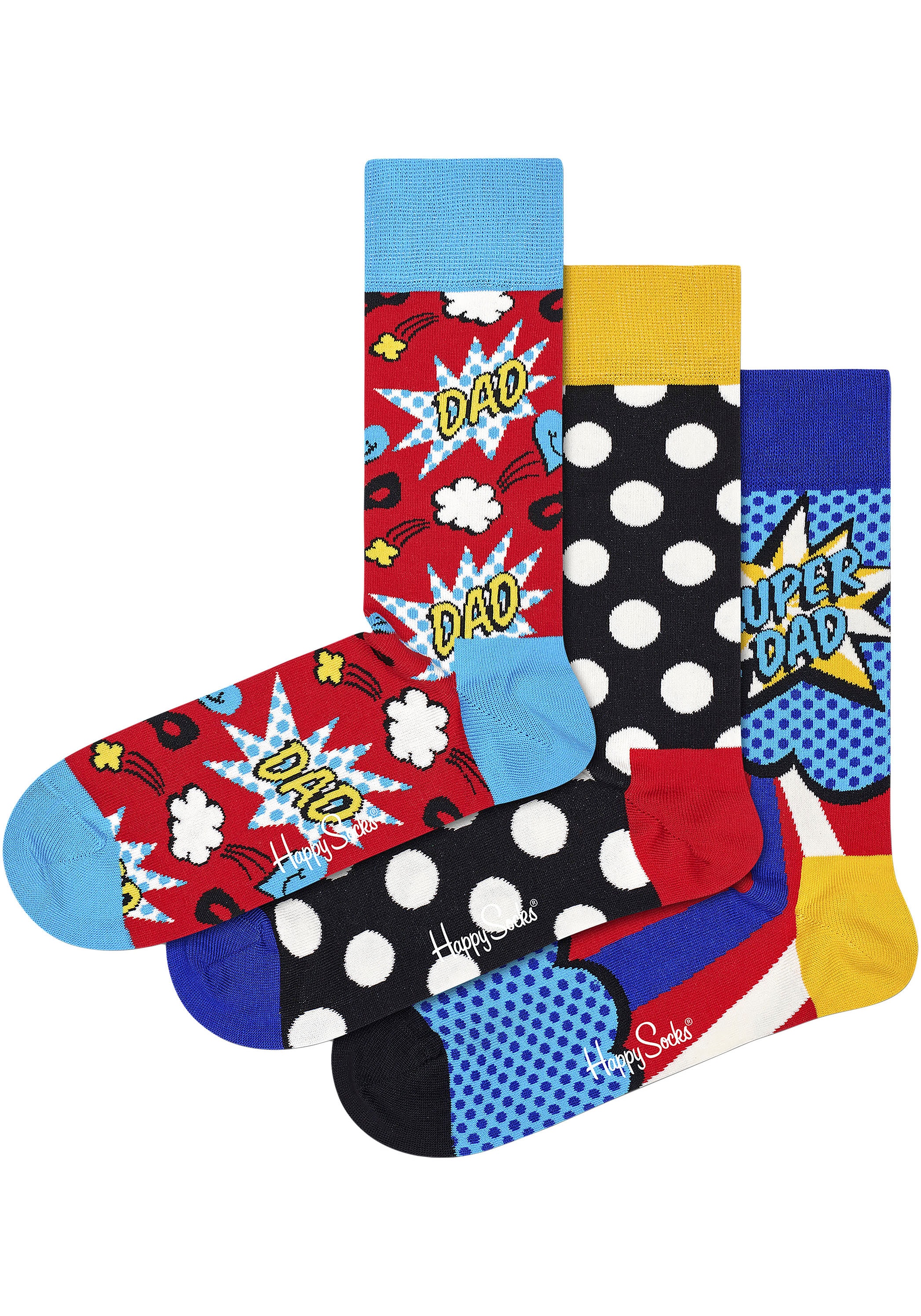 Happy Socks Socken, (3er Pack), Super Dad Gift Set
