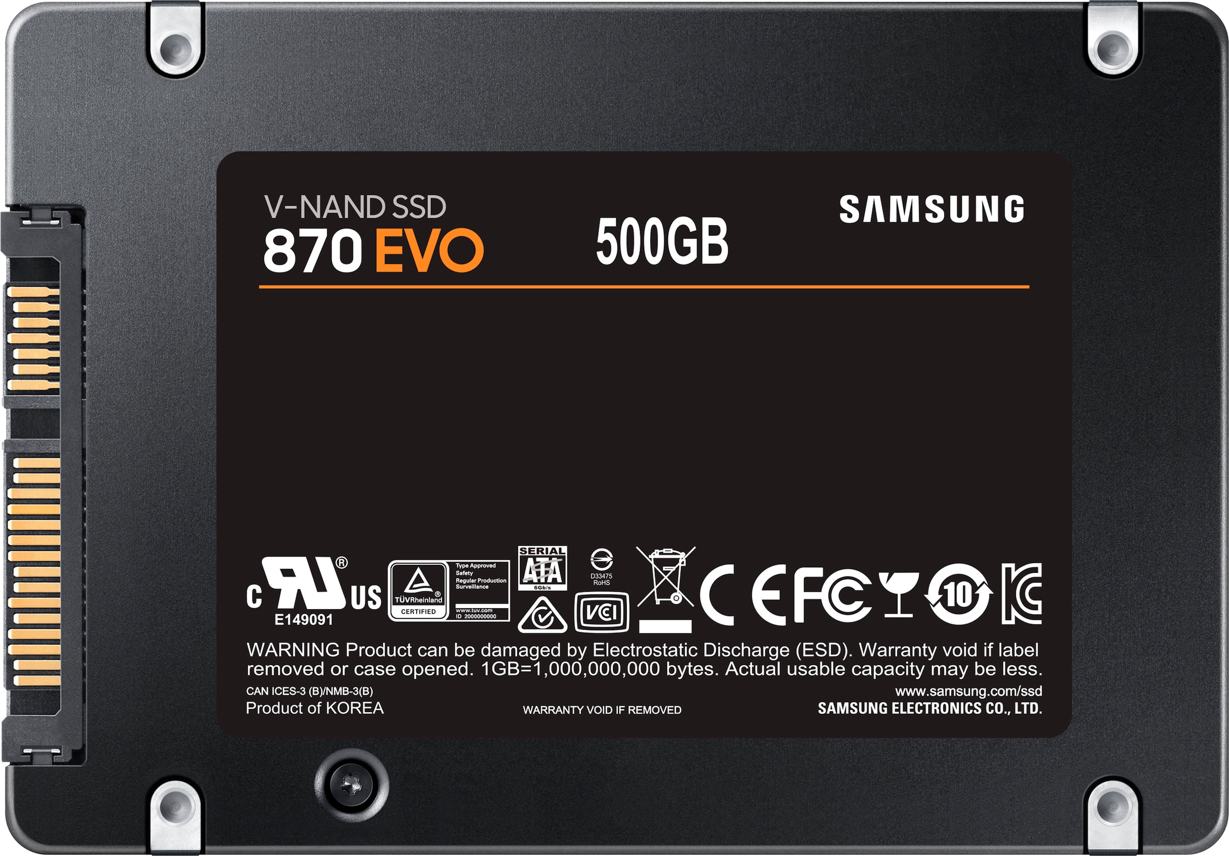Samsung interne SSD »870 EVO« 2,5 500 GB Anschluss SATA III