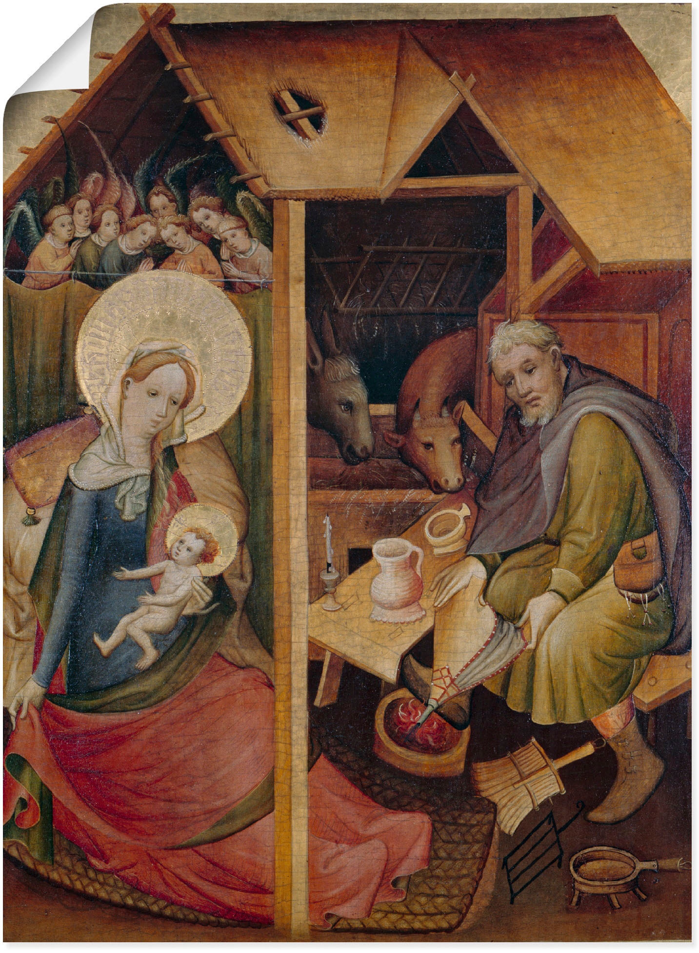 Artland Kunstdruck »Sogenannte Goldene Tafel. Geburt Christi«, Religion, (1 St.), als Leinwandbild, Wandaufkleber oder Poster in versch. Größen