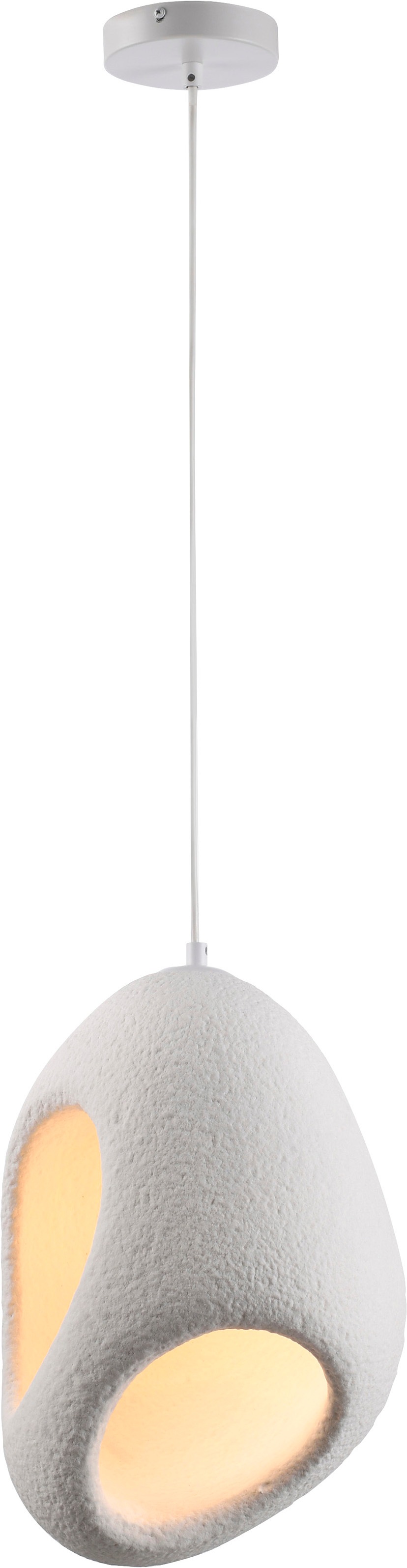 JUST LIGHT Pendelleuchte »ARTONI« E27 1 Stk. Exklusive Leuchtmittel, Höheneinstellbar, Lampenschirm in Steinoptik