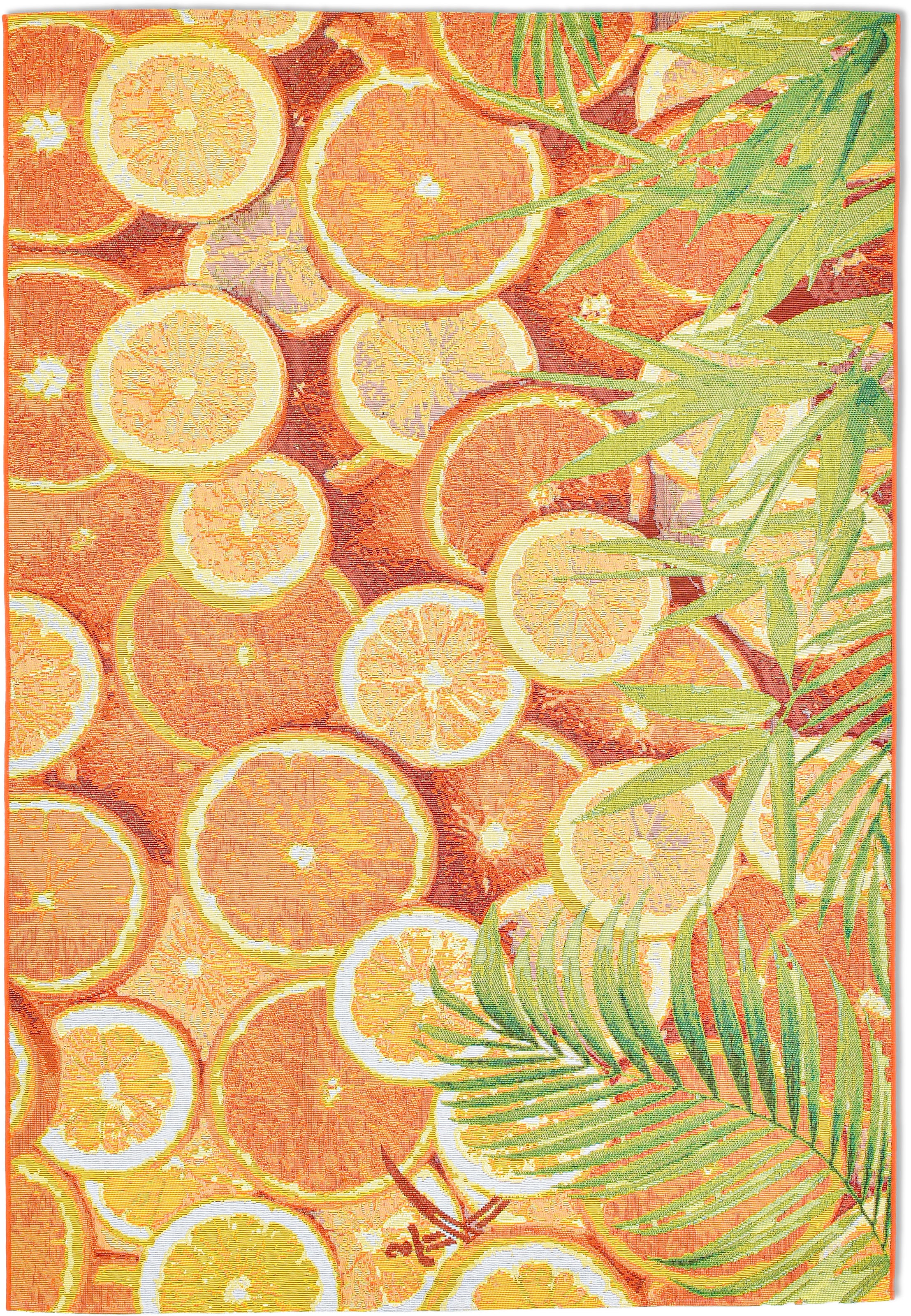 Sansibar Teppich »Rantum Beach 001«, rechteckig, 5 mm Höhe, Flachgewebe, modernes Sommer Design, In- und Outdoor geeignet