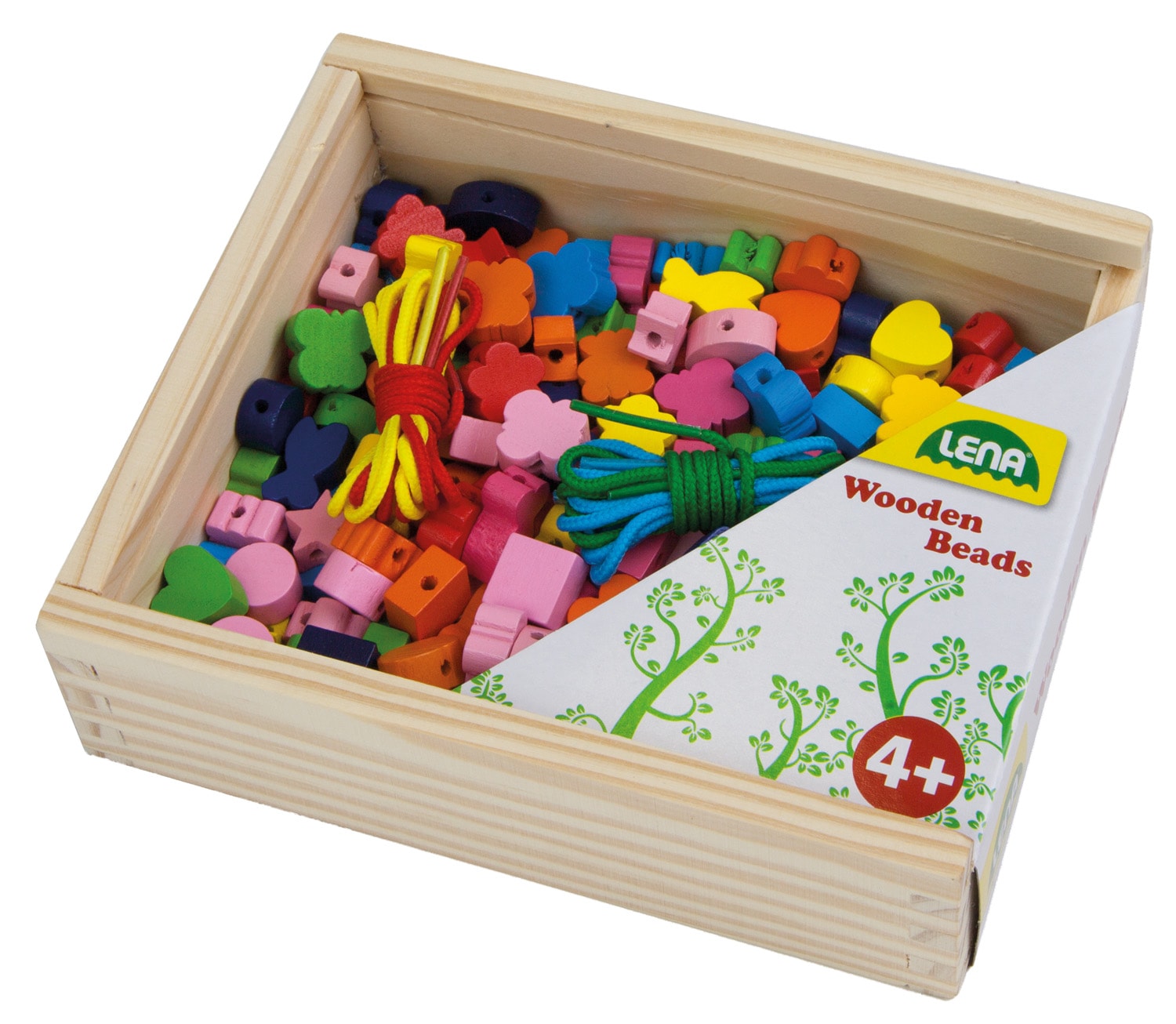 Lena® Kreativset »Holzkiste mit Holzperlen« Made in Europe