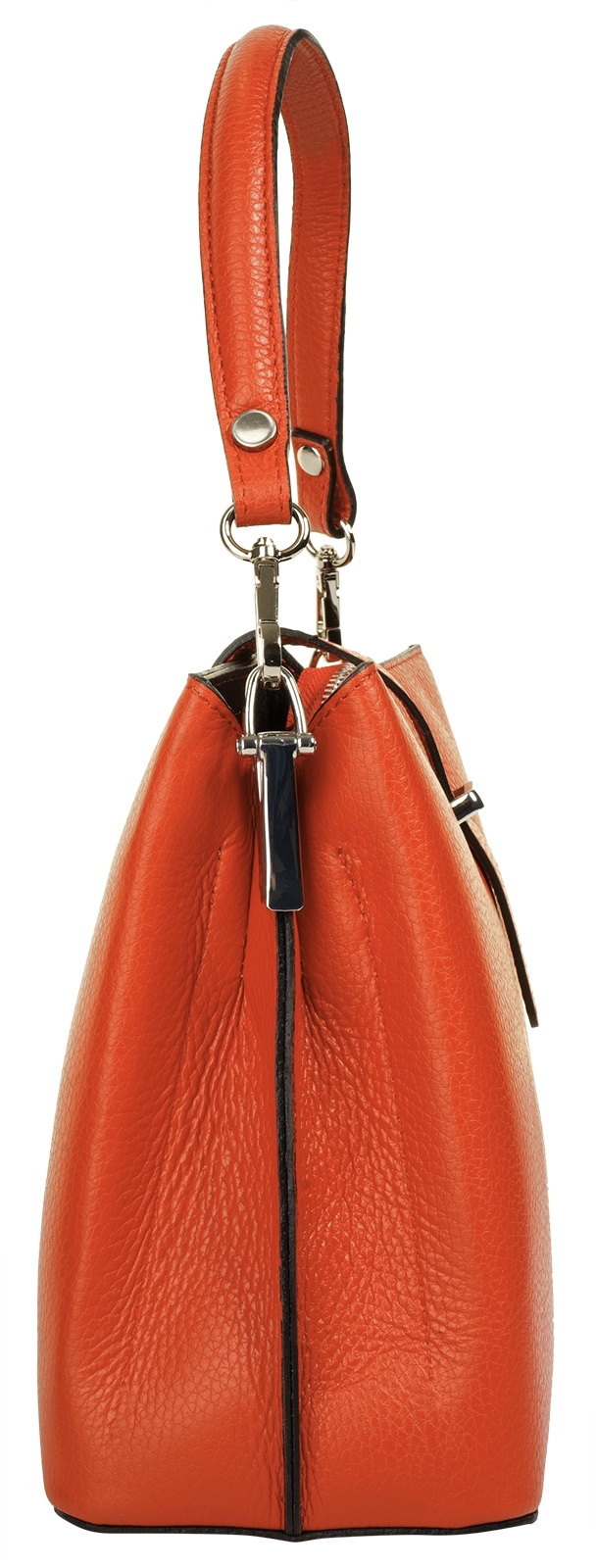 Cluty Henkeltasche, echt Leder, Made in Italy