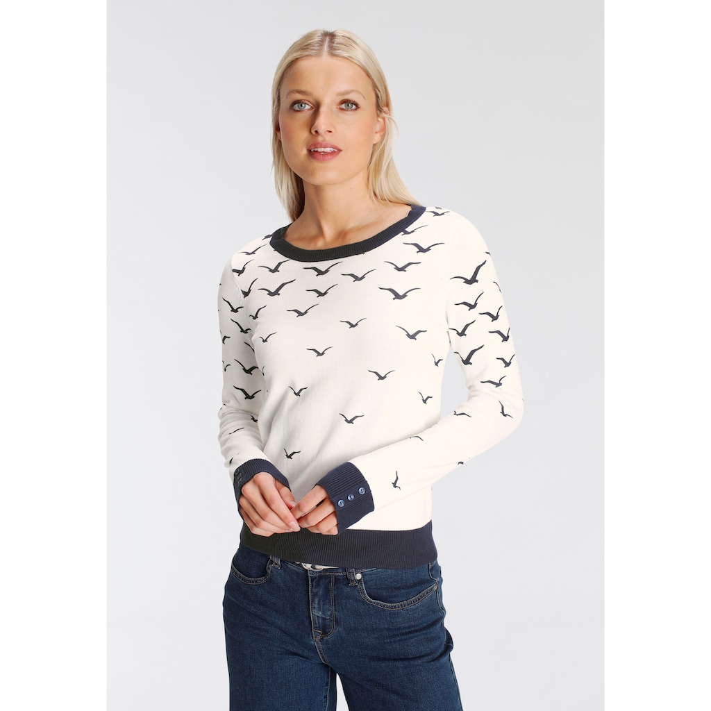 DELMAO Strickpullover mit allover Print im Verlauf NEUE MARKE! DELMAO Strickpullover mit allover Print im Verlauf NEUE MARKE!