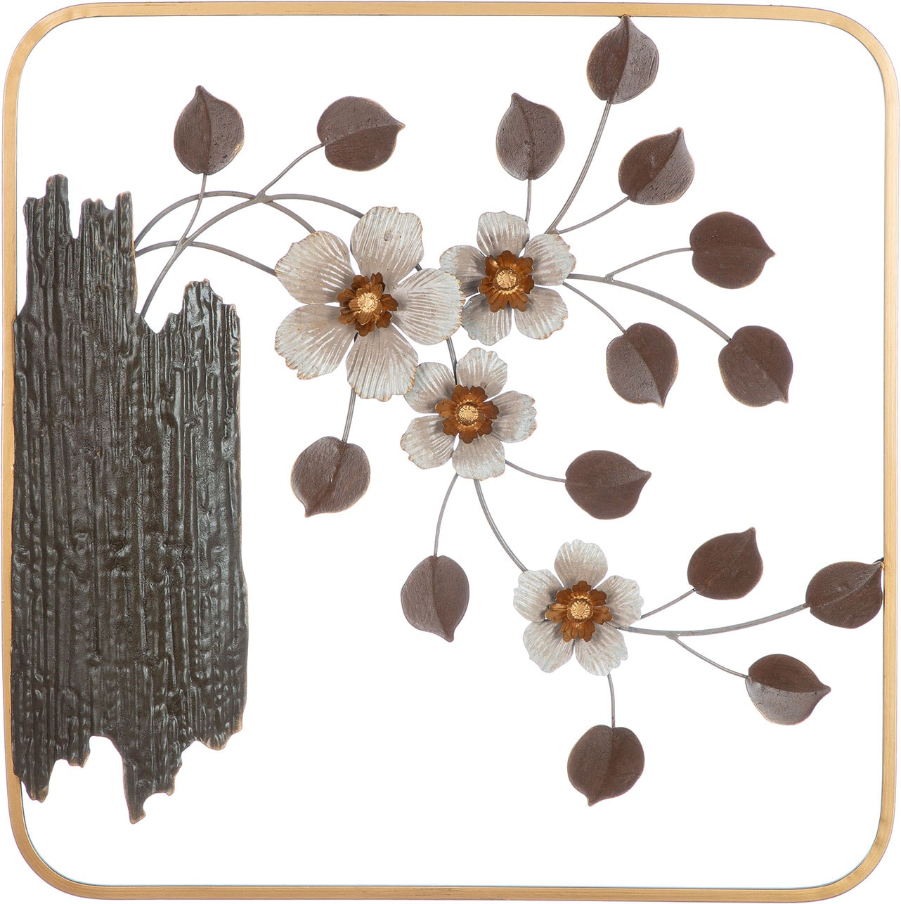 GILDE Wanddekoobjekt »Wandrelief Kirschblüte«