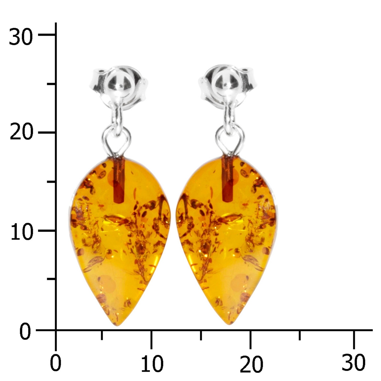 OSTSEE-SCHMUCK Paar Ohrhänger »- Nora - Silber 925/000 - Bernstein«