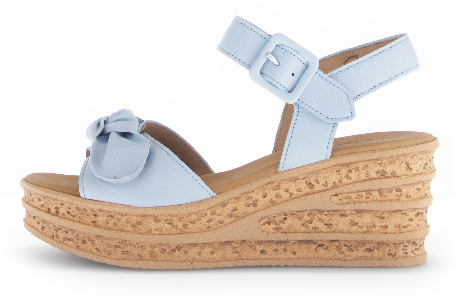Gabor Keilsandalette, Keilabsatz, Sommerschuh, Riemchensandale mit schöner Zierschleife