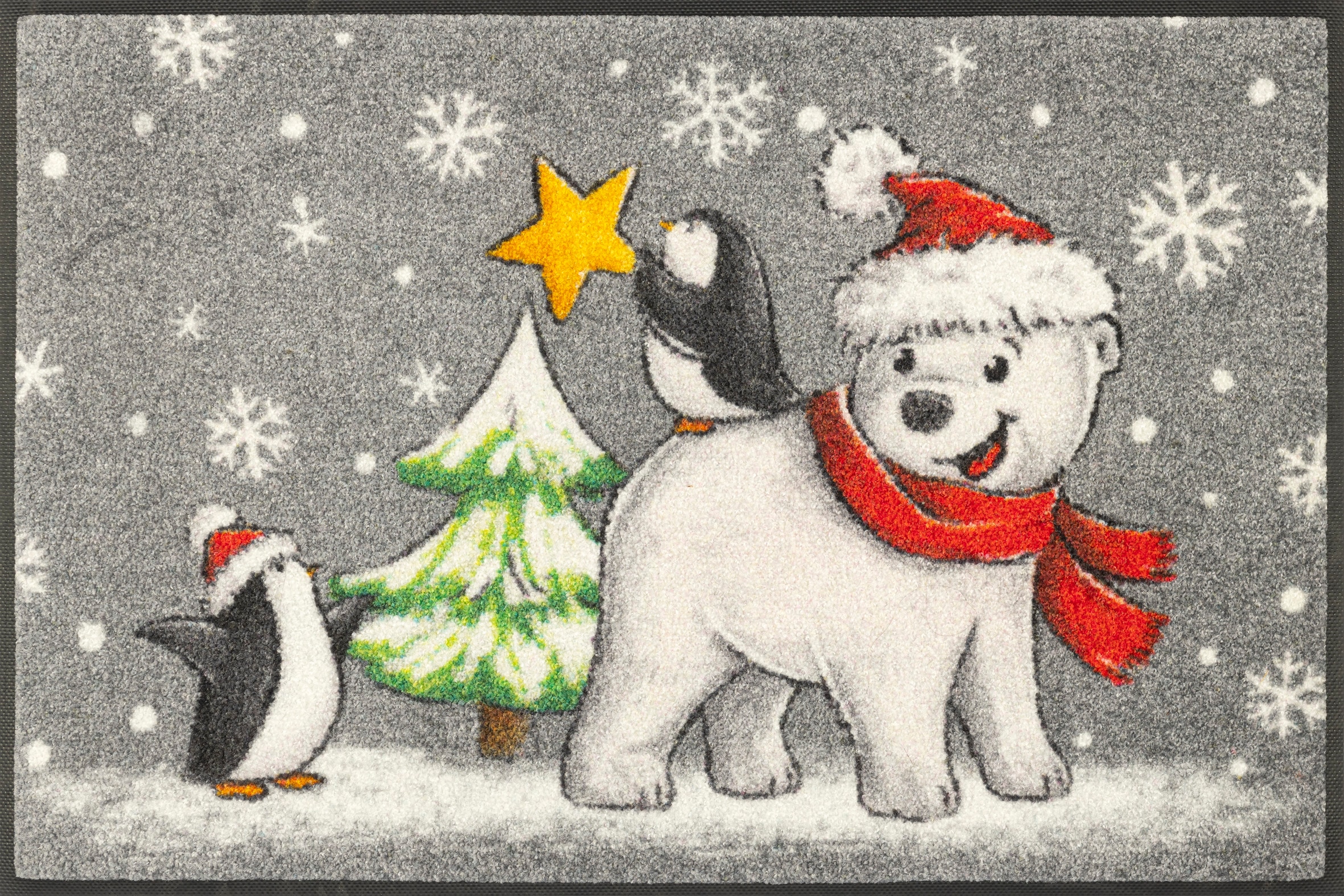wash+dry by Kleen-Tex Fußmatte "Polar Friends" rechteckig 7 mm Höhe