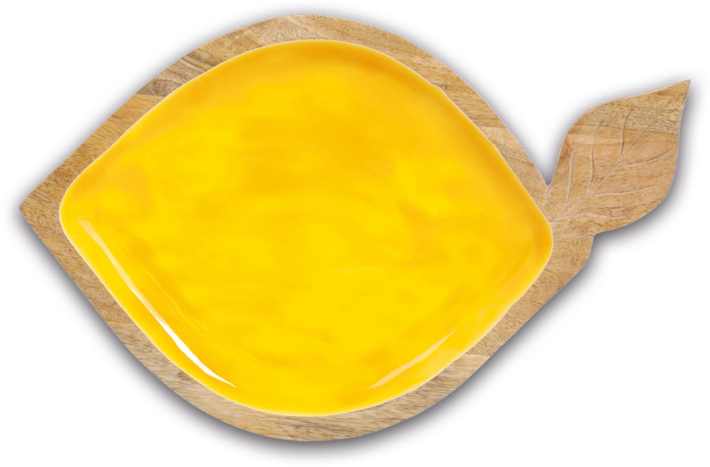 Zeller Present Servierschale »Obstschale "Lemon", Mangoholz« aus Massivholz hochwertiges natürliches Material