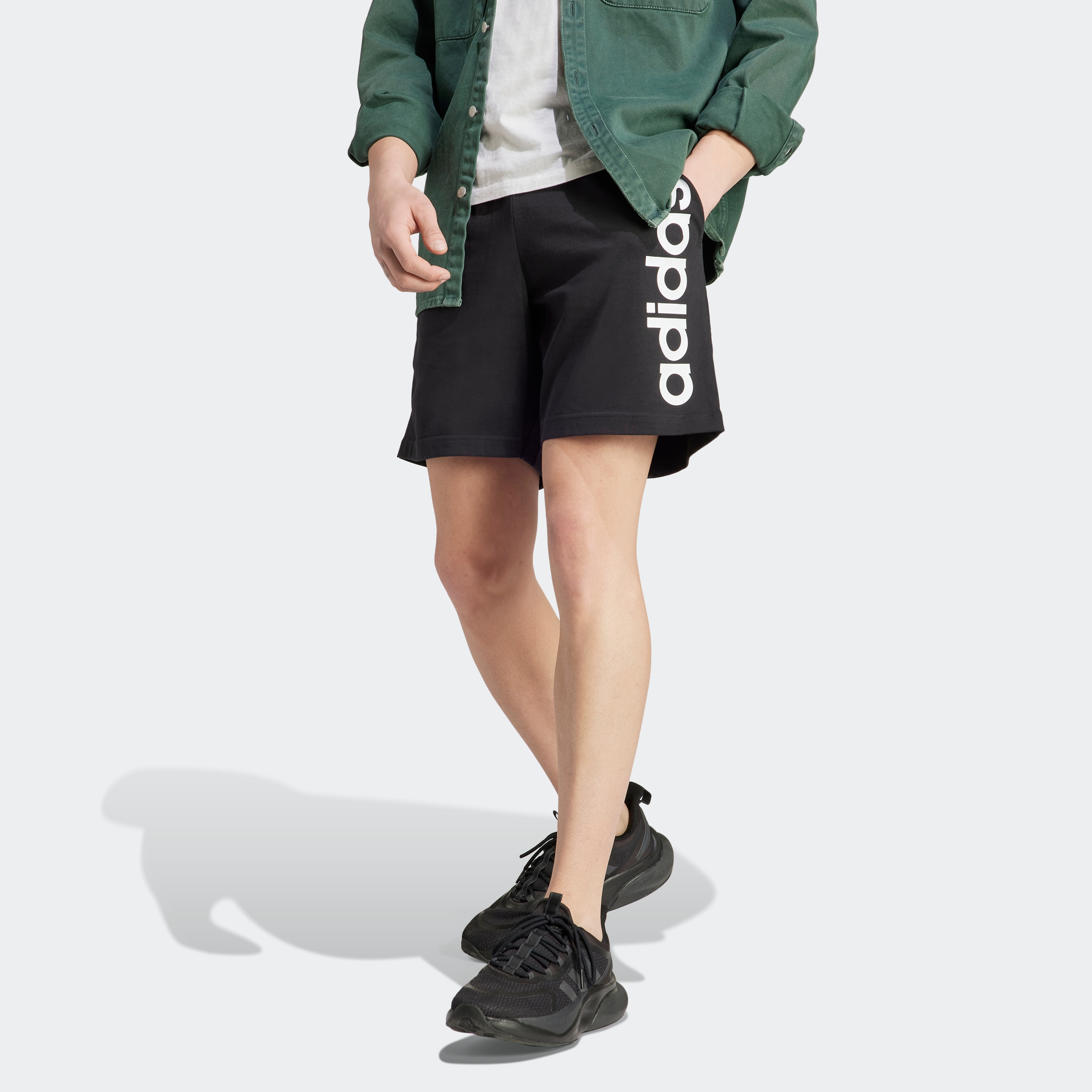adidas Sportswear (1 LOGO«, tlg.) SINGLE LINEAR bei ♕ »AEROREADY JERSEY ESSENTIALS Shorts