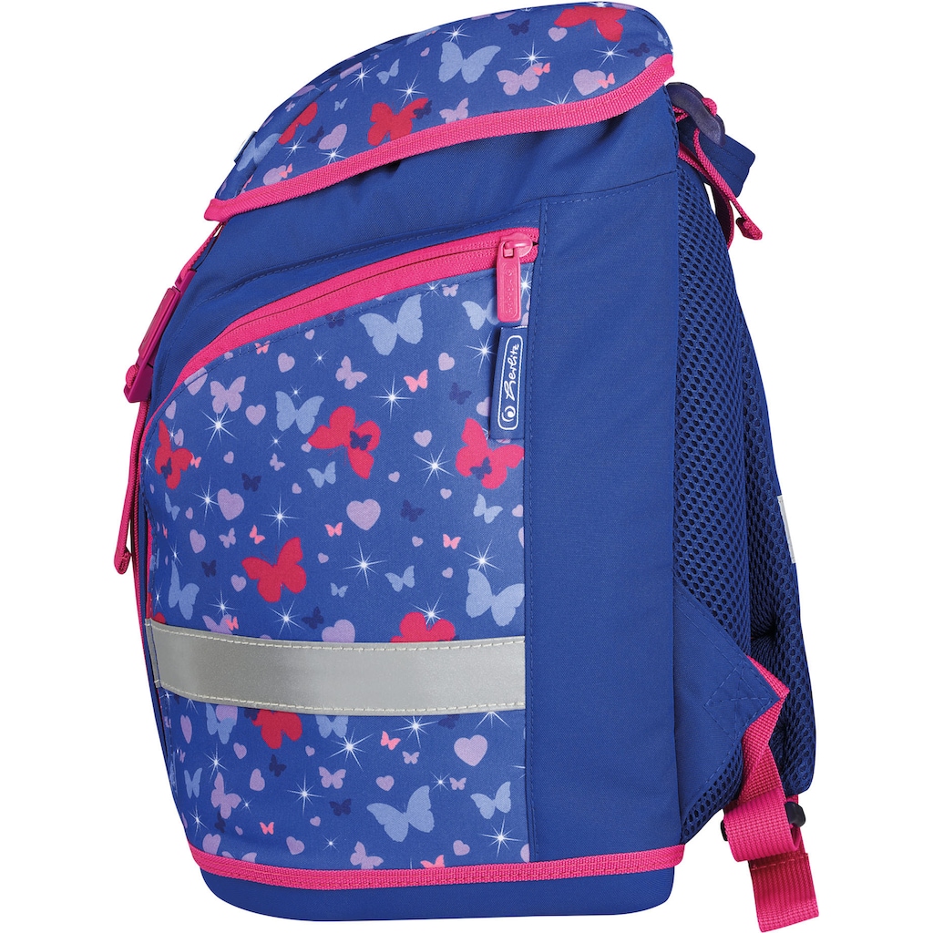 Herlitz Schulrucksack »SoftLight Plus Butterfly«, Reflektoren-Floureszierende Flächen