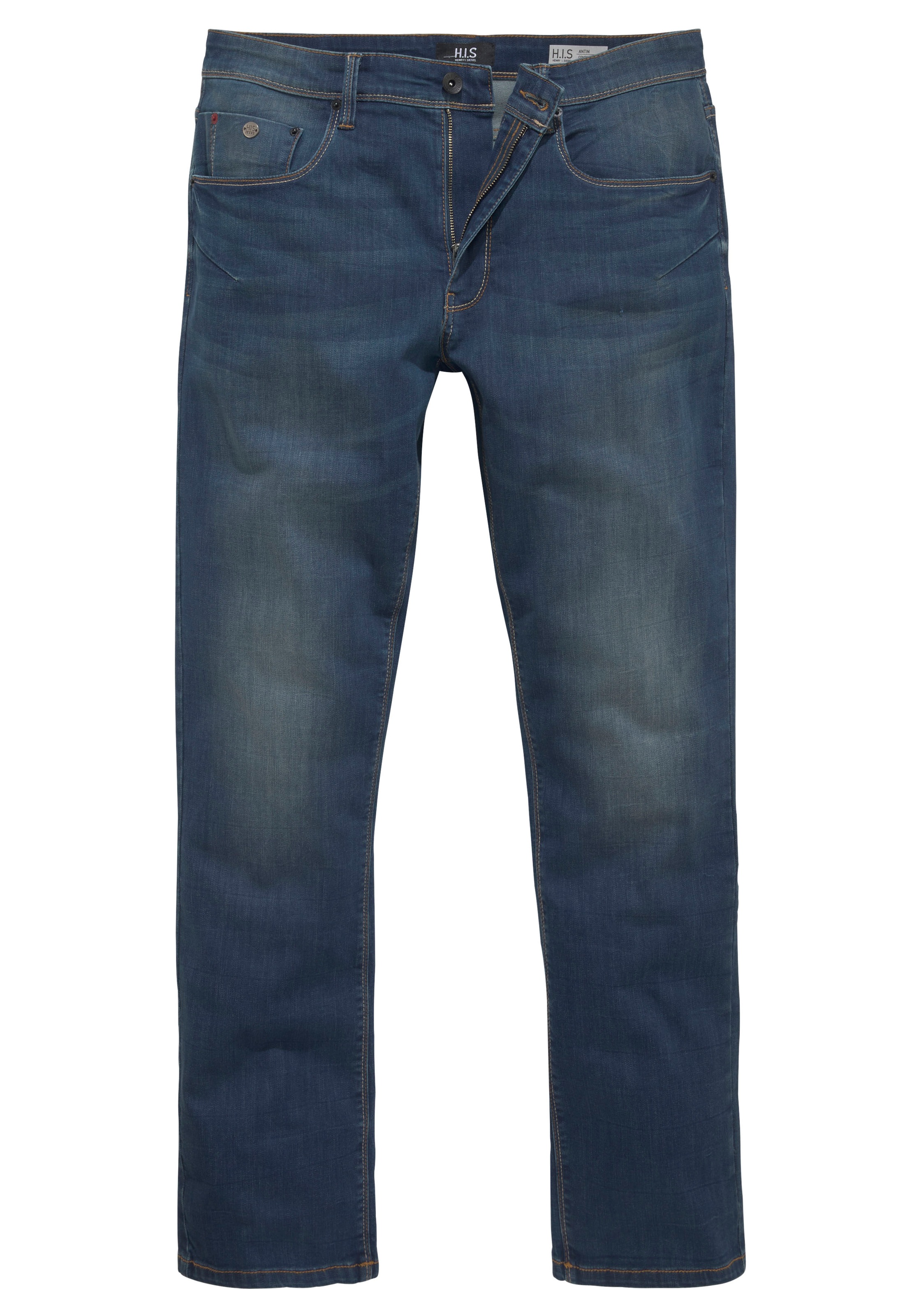 H.I.S Comfort-fit-Jeans »ANTIN«, bequeme Passform, gerades Bein, mit Used-Waschung