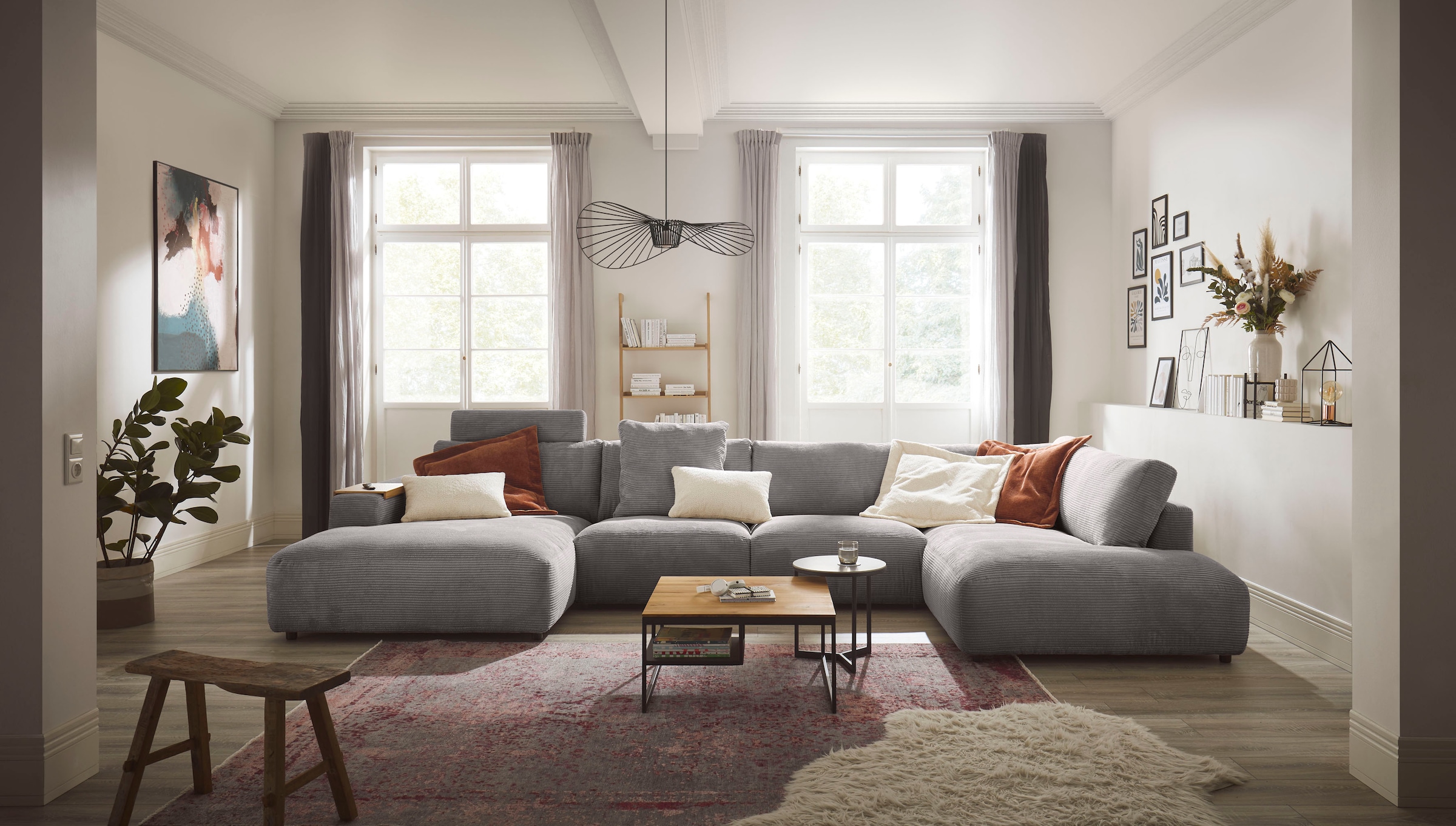 Musterring Wohnlandschaft »Lucia U-Form«, Verschiedene Farben, inkl. Kopfstütze, Gesamtbreite 434 cm