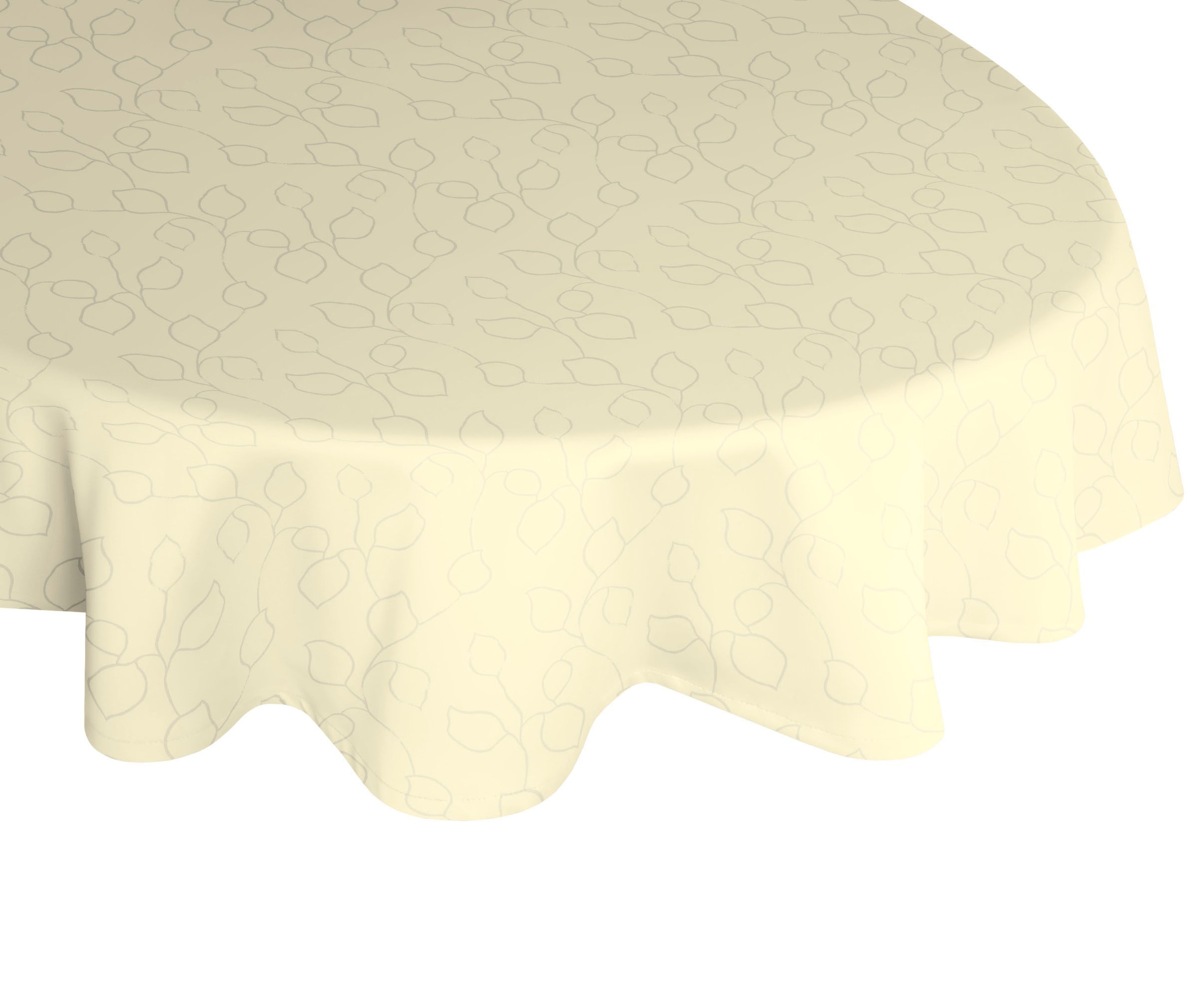 Wirth Tischdecke "Westport" Made in Germany, Jacquard Dekostoff, Blatt-Design, Pflegeleicht