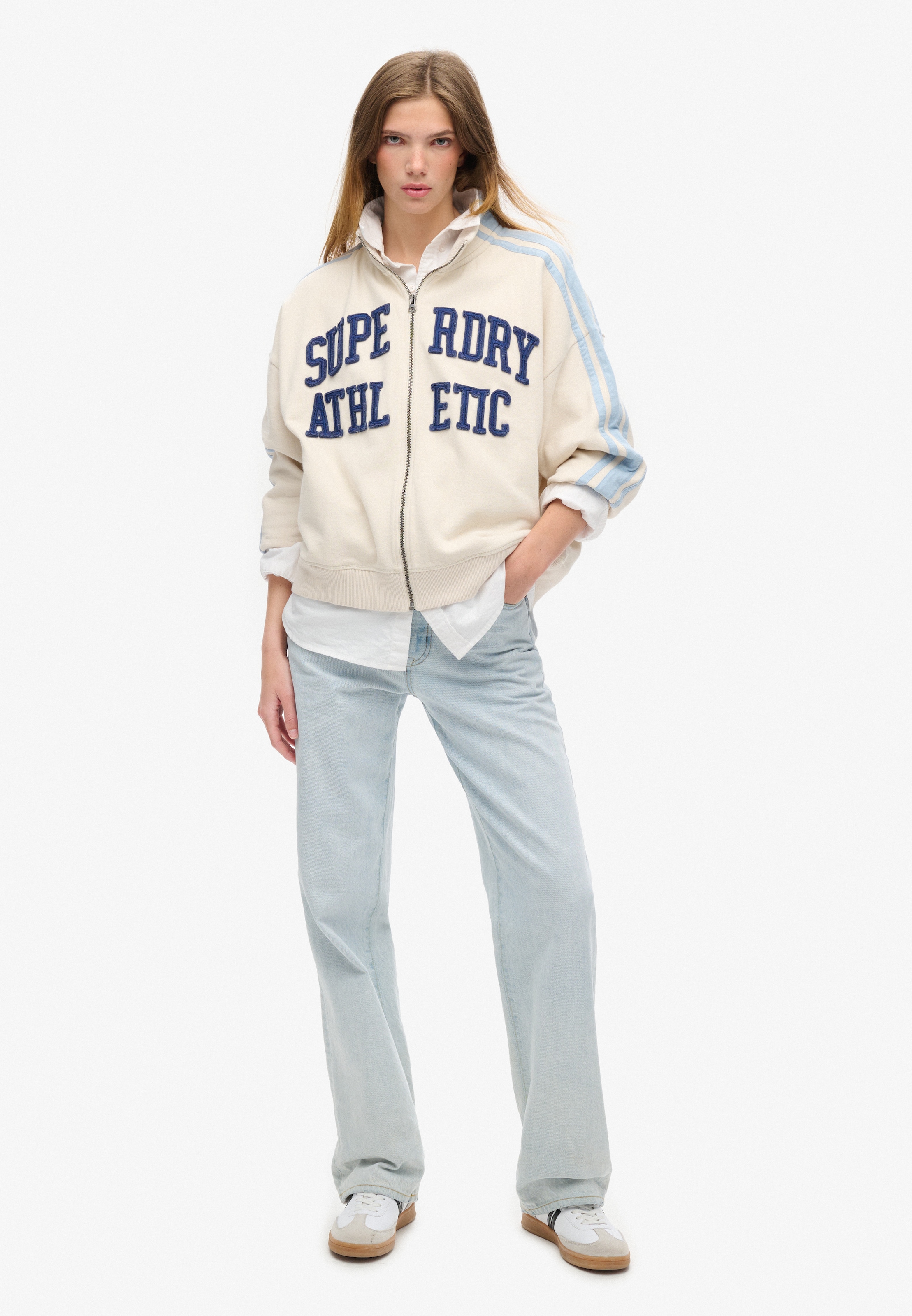Superdry Sweatjacke »ATHLETIC APPLQ LOOSE ZIP TRACK«